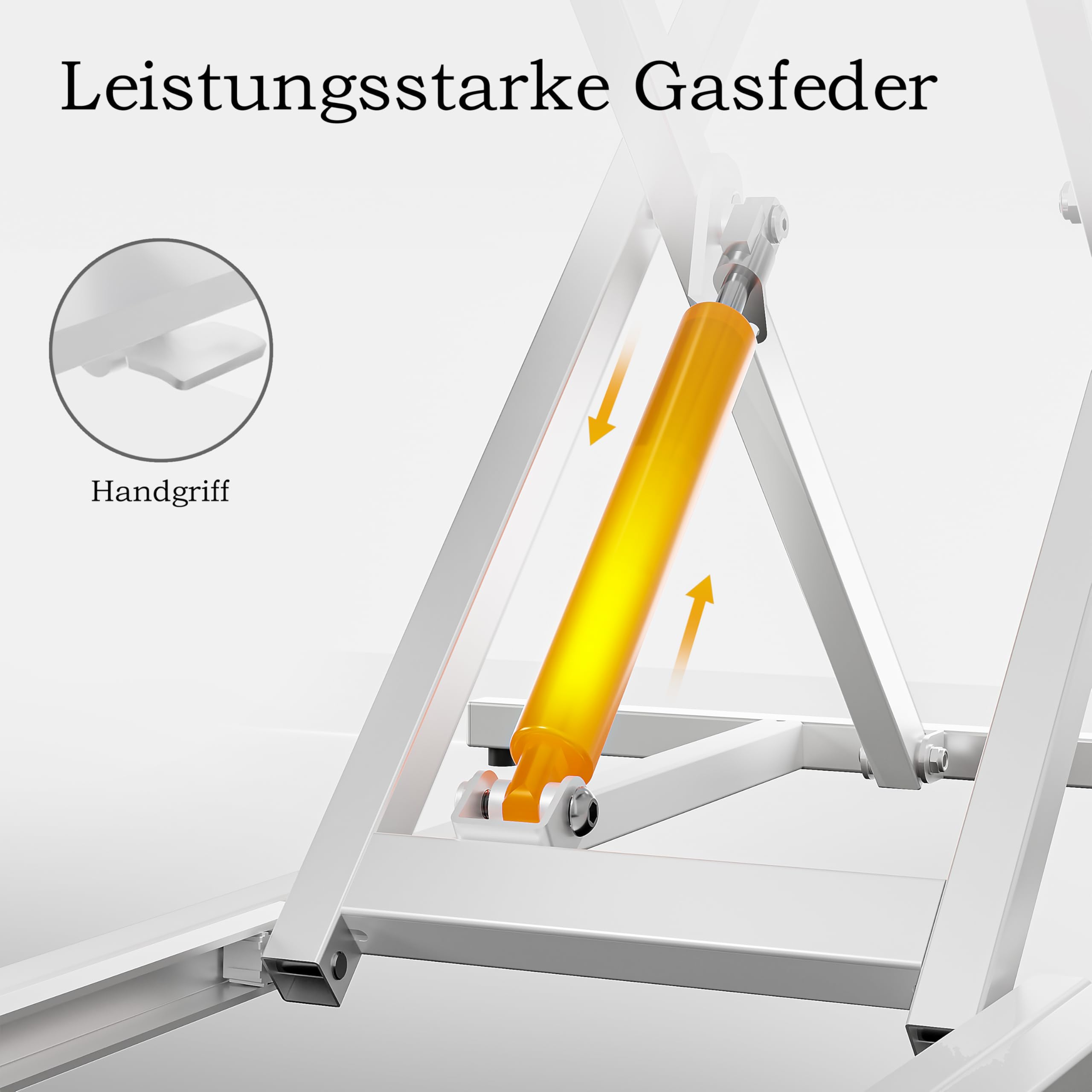 ERGOMAKER Steh-Sitz Schreibtischaufsatz Höhenverstellbar, Stehpult Aufsatz Schreibtisch 101 X 40CM Desktop Erhöhung mit Zwei Monitoren Tastaturablage Weiß