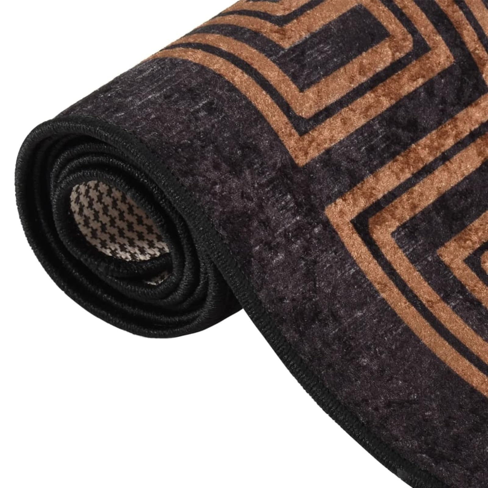 BaraSh Tapis Lavable antidérapant 80x300 cm Noir et doré,Tapis De Couloir,Tapis De Passage Couloir,Tapis De Décoration