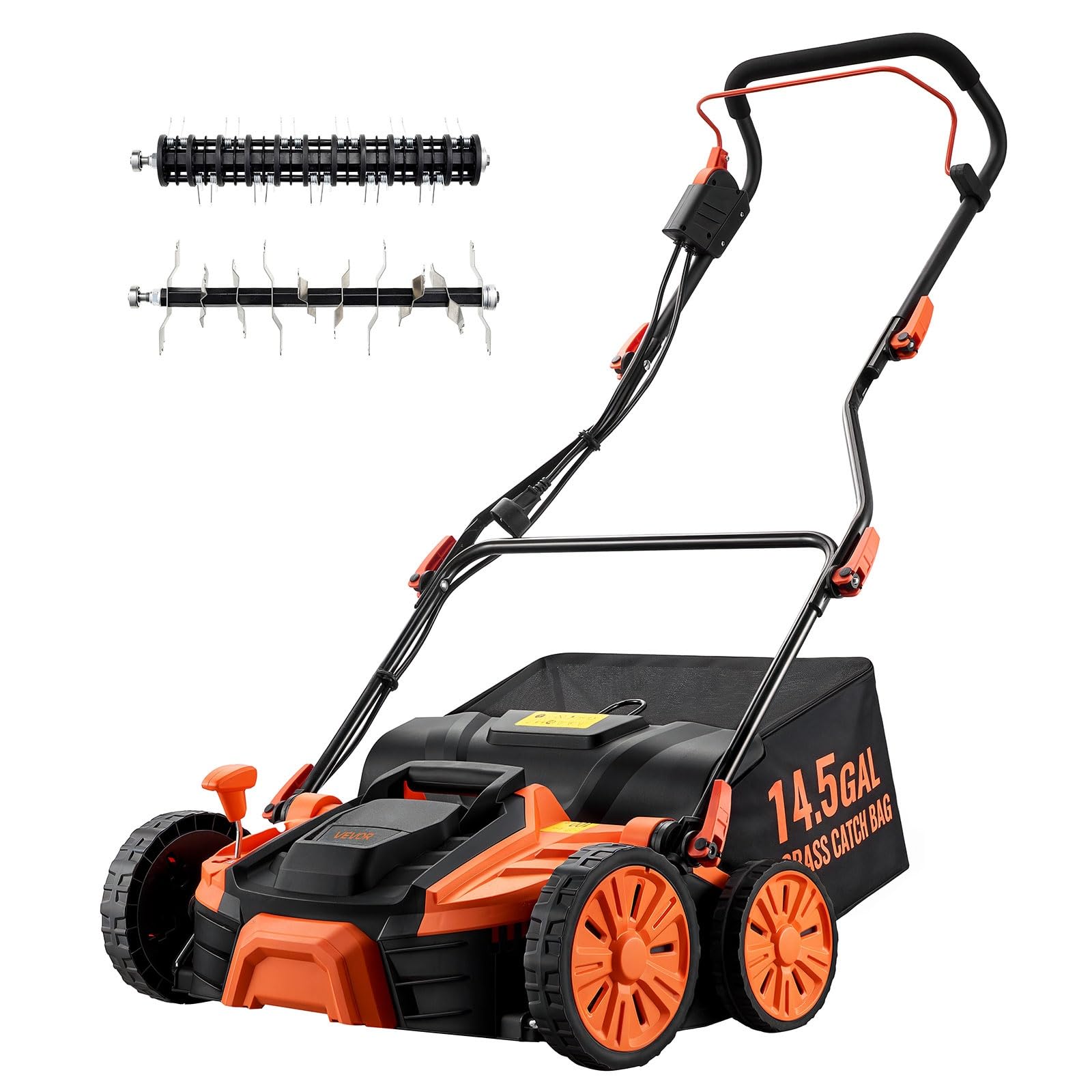 VEVOR 16-Inch 15-Amp 2-in-1 Electric Dethatcher and Scarifier