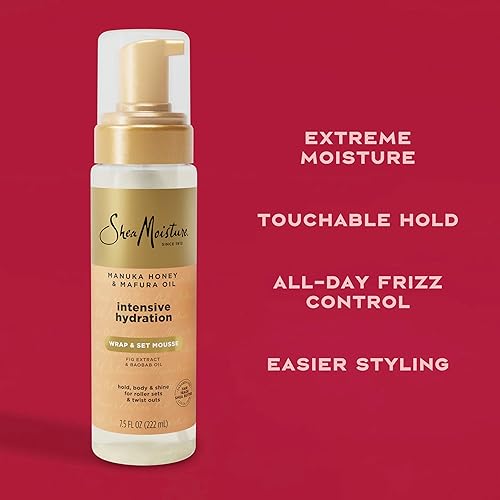 Miniatura 5 de Karité Humedad de miel de manuka y aceite de mafura envoltura y juego de mousse hidratante hecho para sostener, cuerpo y brillo, 7.5 onzas
