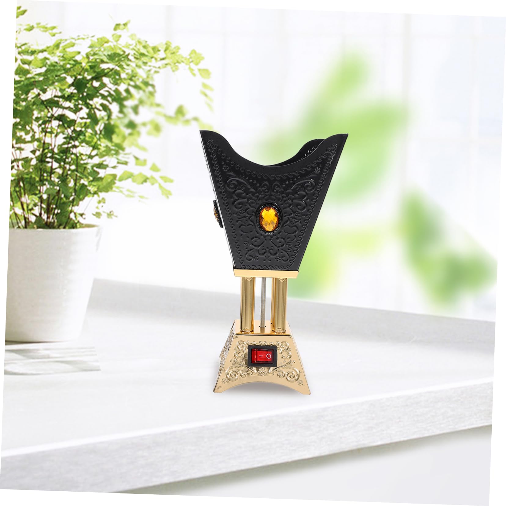 Quemador De Incienso Eléctrico Árabe para Casa De Té Decoración De Centros De Mesa Quemador De Incienso De Metal para Sala De Estar
