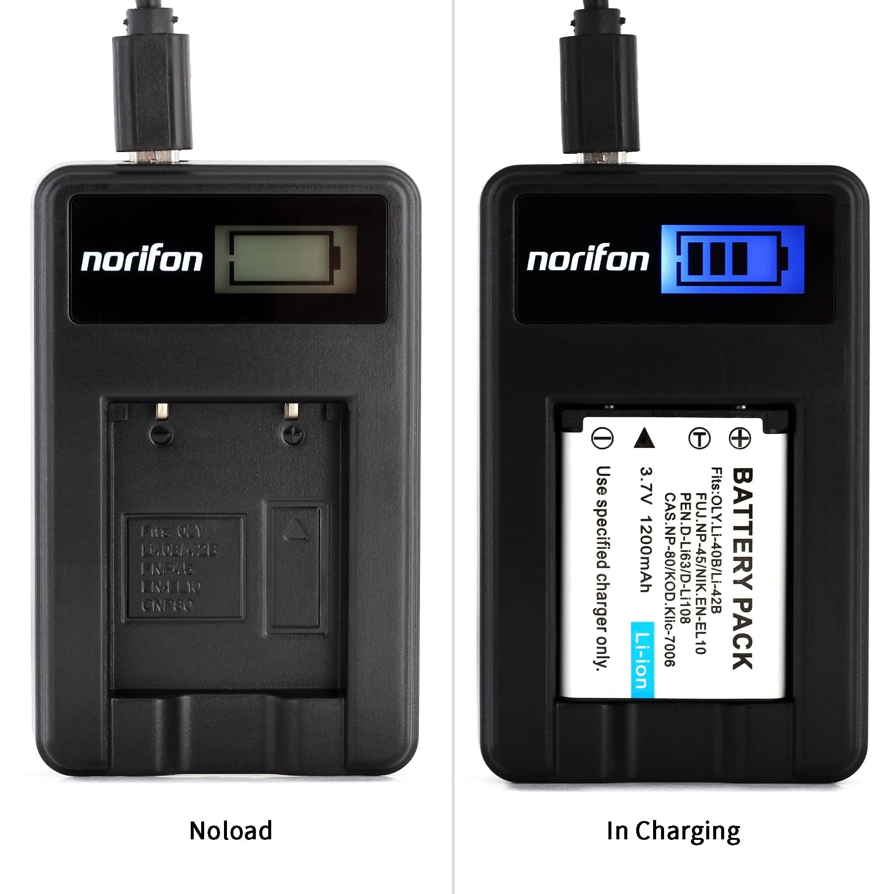 Amazon | Norifon LI-40B LCD USB充電器 Olympus D-720、FE-230、FE