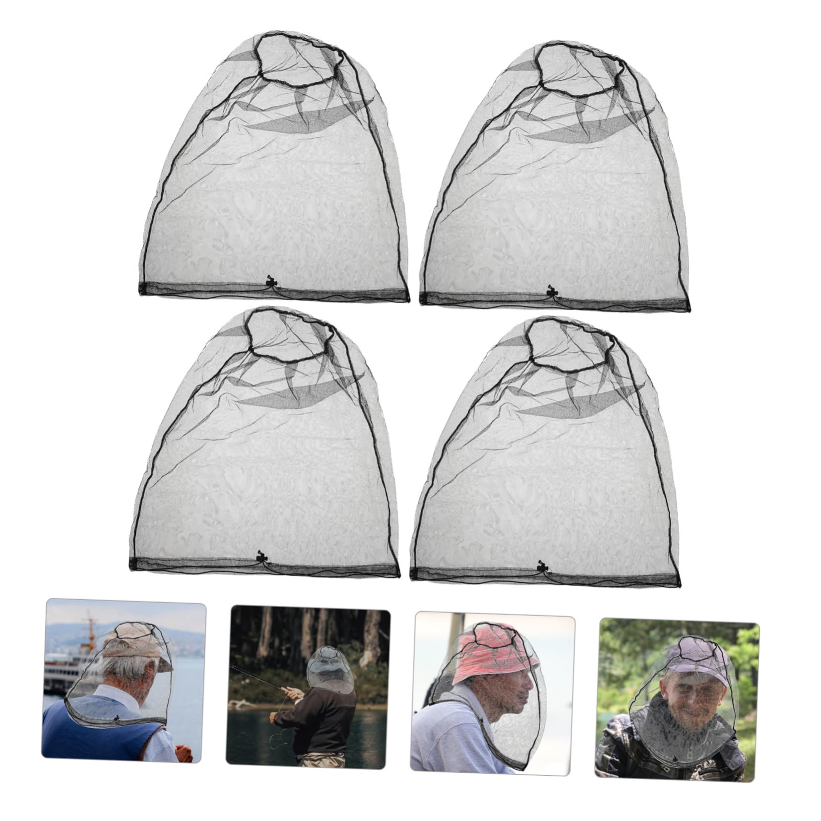 GALPADA Moskito-Hut Kopfnetz Hut Mit Moskitonetz Campingcoutch Gartenhüte Anglerhüte Midge Repellent Schutz Sonnenhut Im Freien Sonnenhut Für Männer Polyester Black