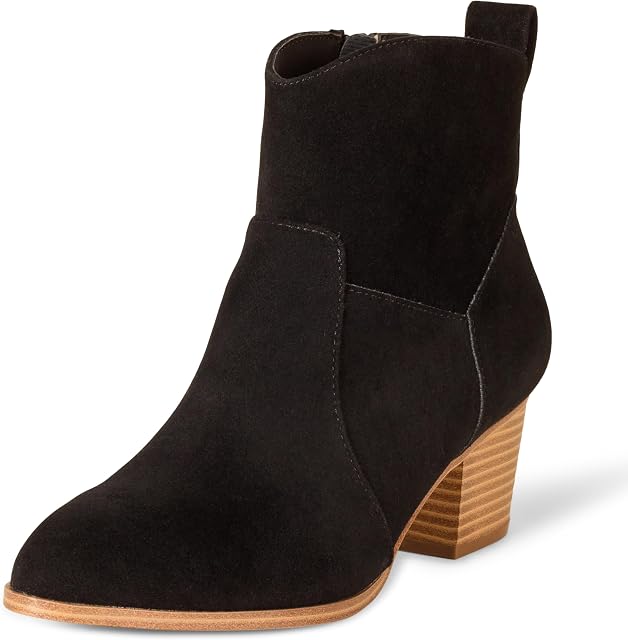 Amazon Essentials womens Western Ankle Boots with Stacked Heel