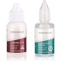 Vista 1 de Kit de pegamento para peluca + removedor de pegamento de peluca de encaje, kit de pegamento de peluca resistente al agua, pegamento de encaje