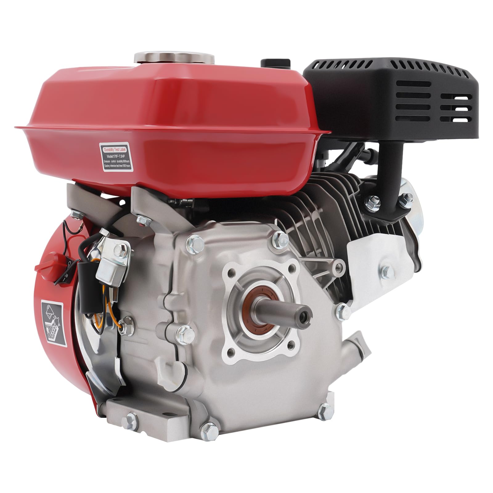 Motor de gasolina de 4 tiempos de 7,5 CV, 4 kW, 212 CC, 1 cilindro, 3,6 L, 3600 rpm, motor industrial, motor de accionamiento, cable de arranque para bombas de agua, máquinas dosificadoras
