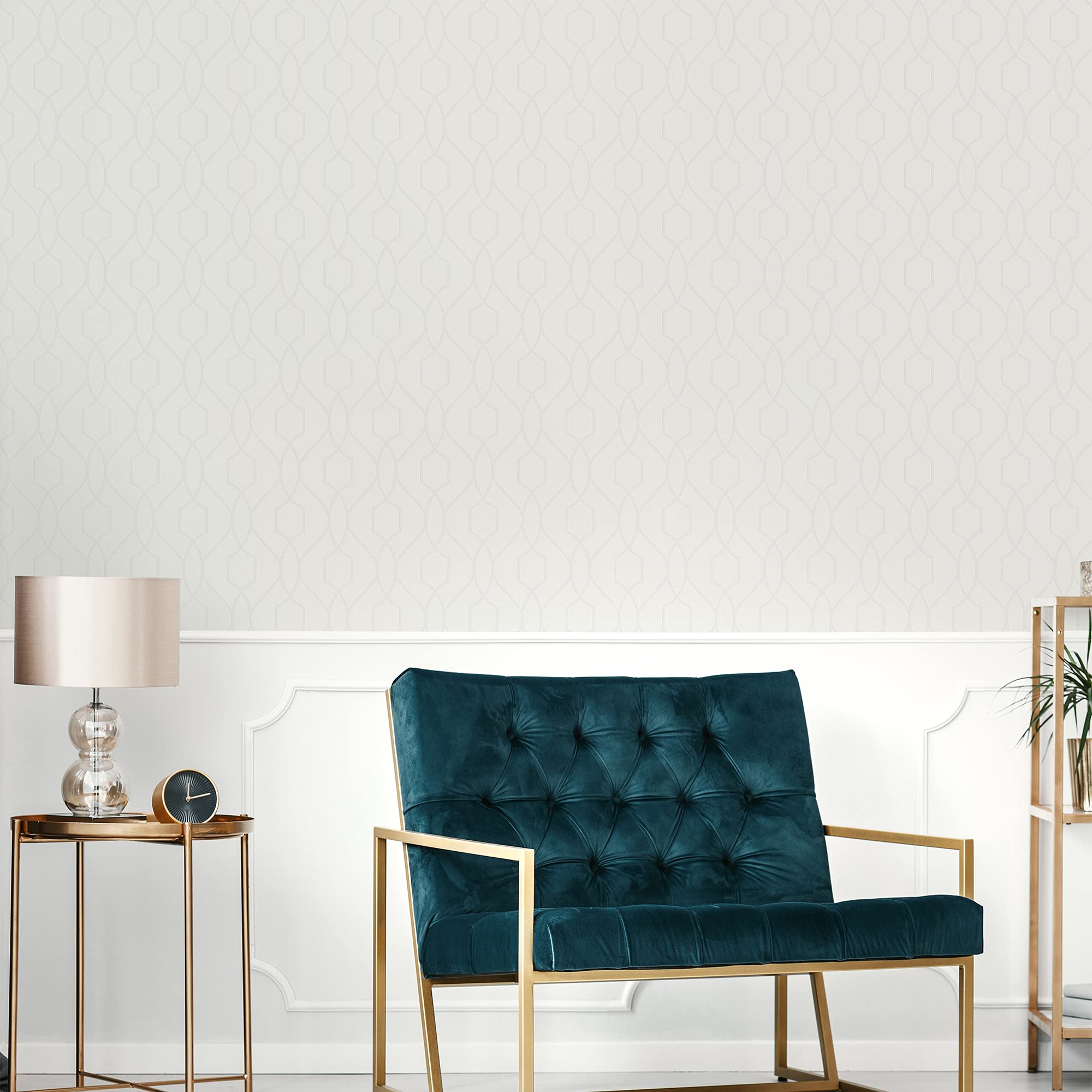 Superfresco Paintables White Vector Geometric Wallpaper (was £10)