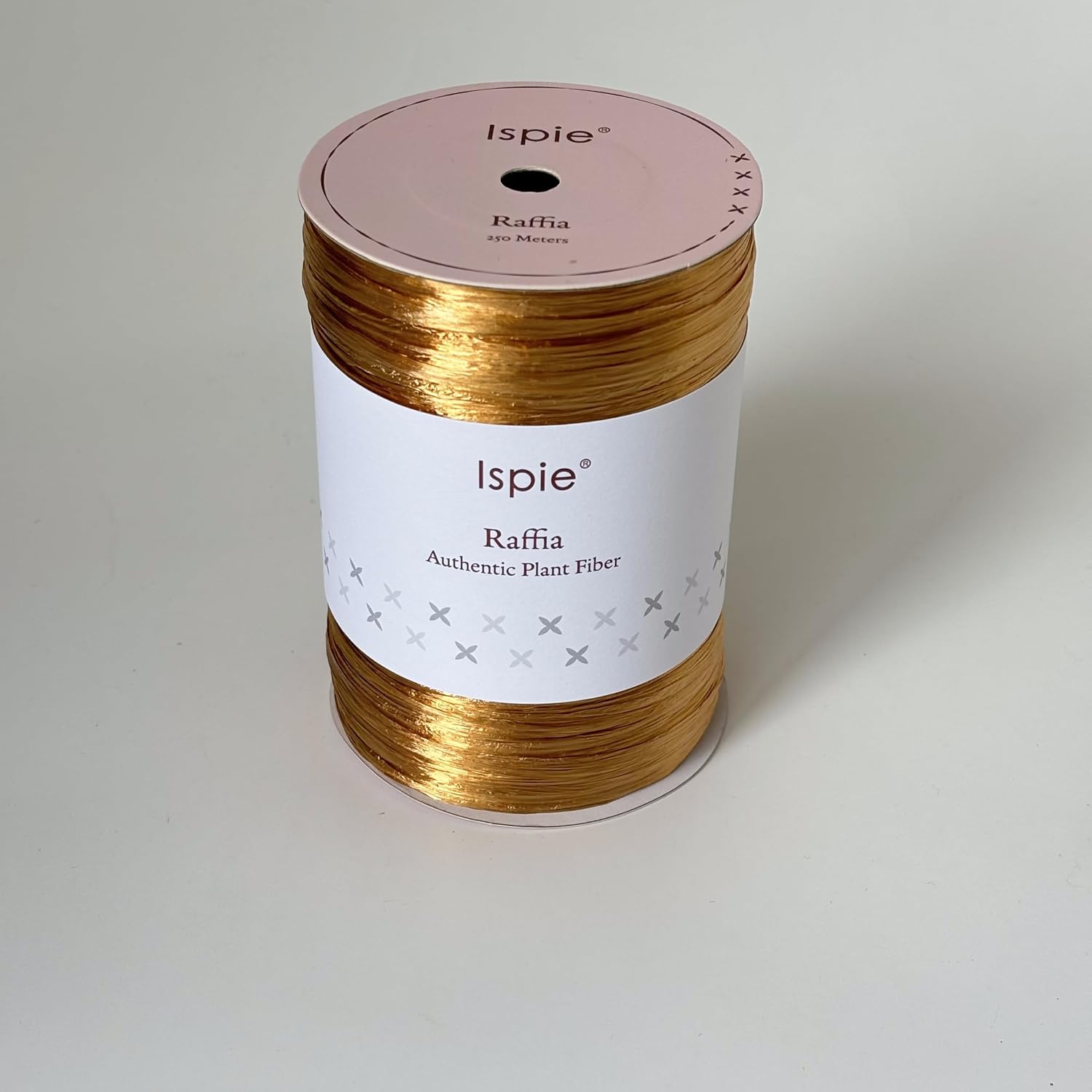 Rayon Raffia Ribbon Crochet Yarn 1/4" 270 Yard Value Size Spool (Gold 02)
