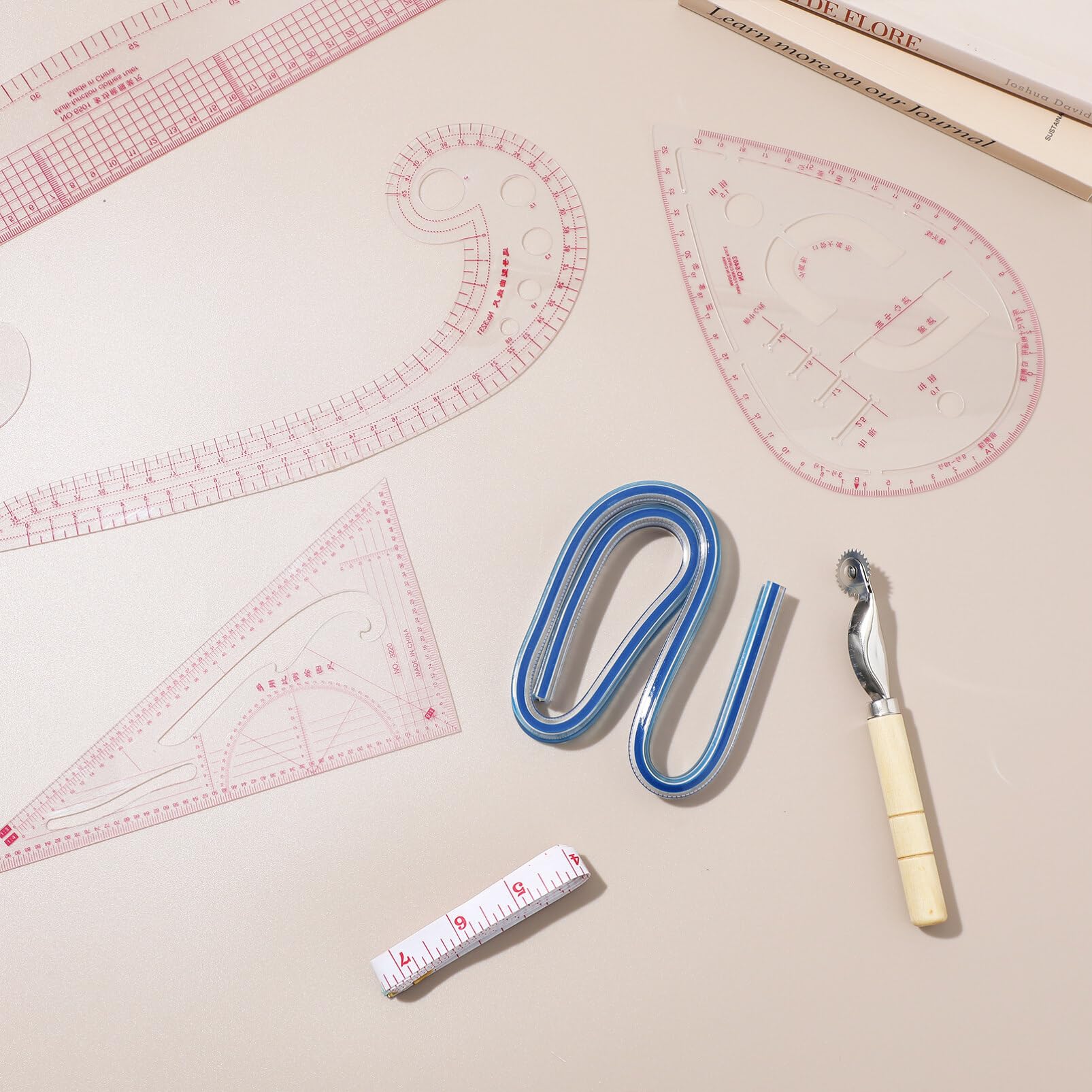 Regla de Curva Francesa de Costura, Juego de 12 Piezas de Plástico | Medición Precisa y Uso Multifunción, para Diseño de Moda y Proyectos Diy, Adecuado para Principiantes