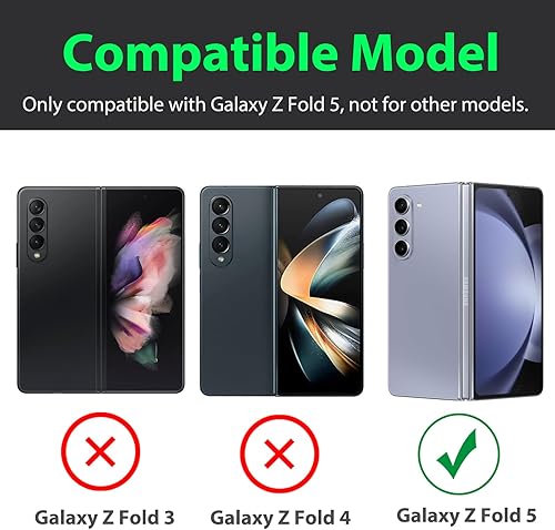 Miniatura 2 de Miimall Funda compatible con Samsung Galaxy Z Fold 5 con S Pen, resistente a las caídas, protector de pantalla frontal integrado + soporte + soporte