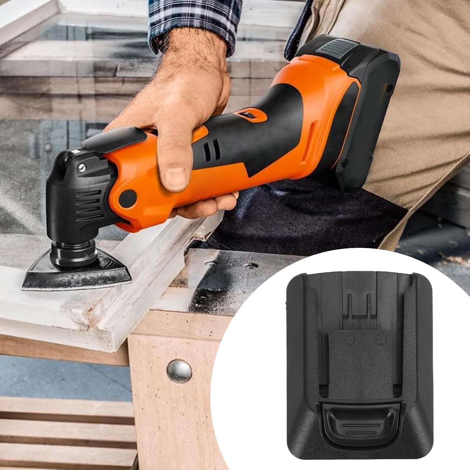 Yunseity Battery Adapter, Convert Fit for Li Battery to Power Tools Drills, with Voltage Prevention Chip, for Cordless Power Tools