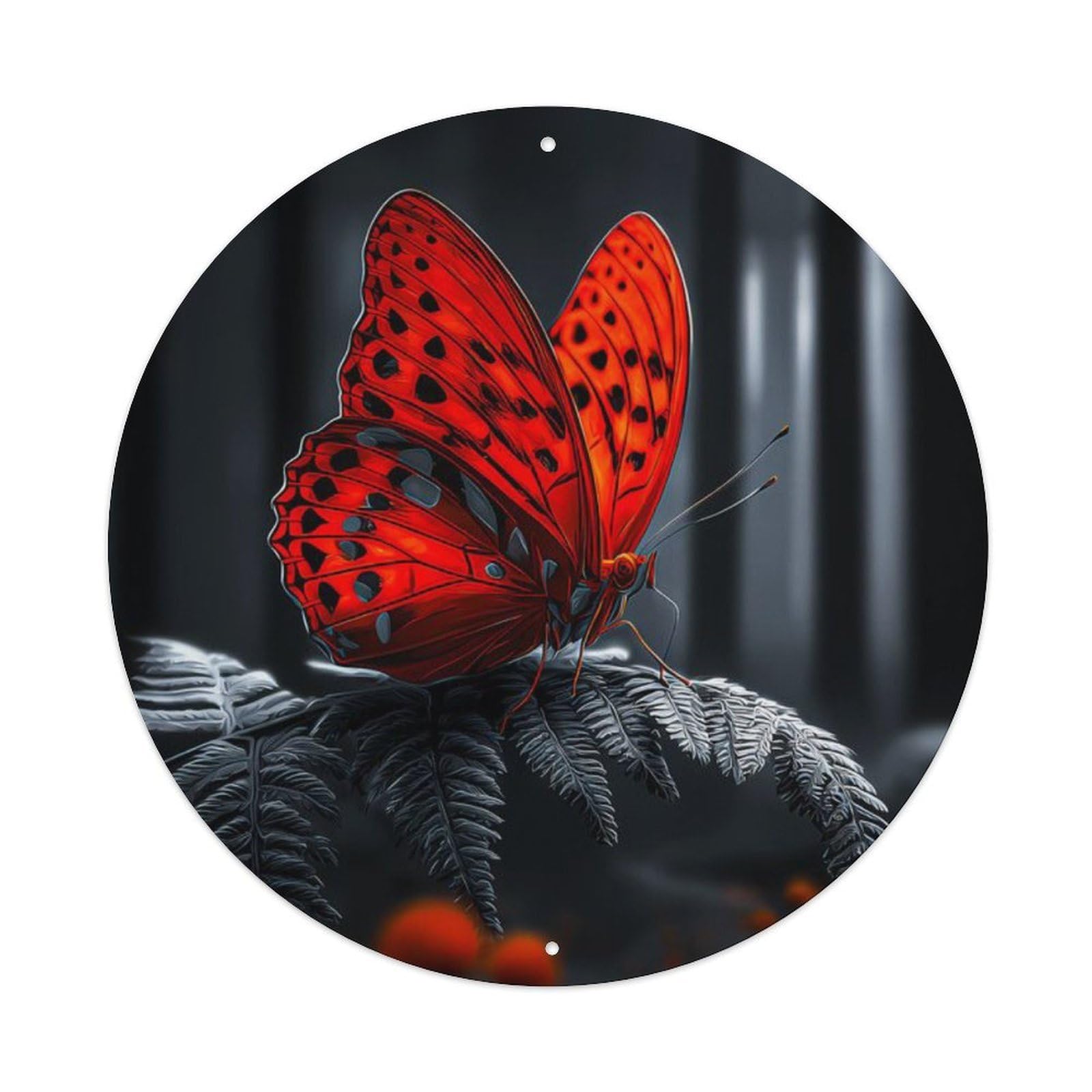 Animal Butterfly Dark Forest Nature Aesthetic Vintage Metal Tin Sign Plaque Wall Decor for Cafe, Club Bar, Office, Garden Metal Poster 8x8Inch