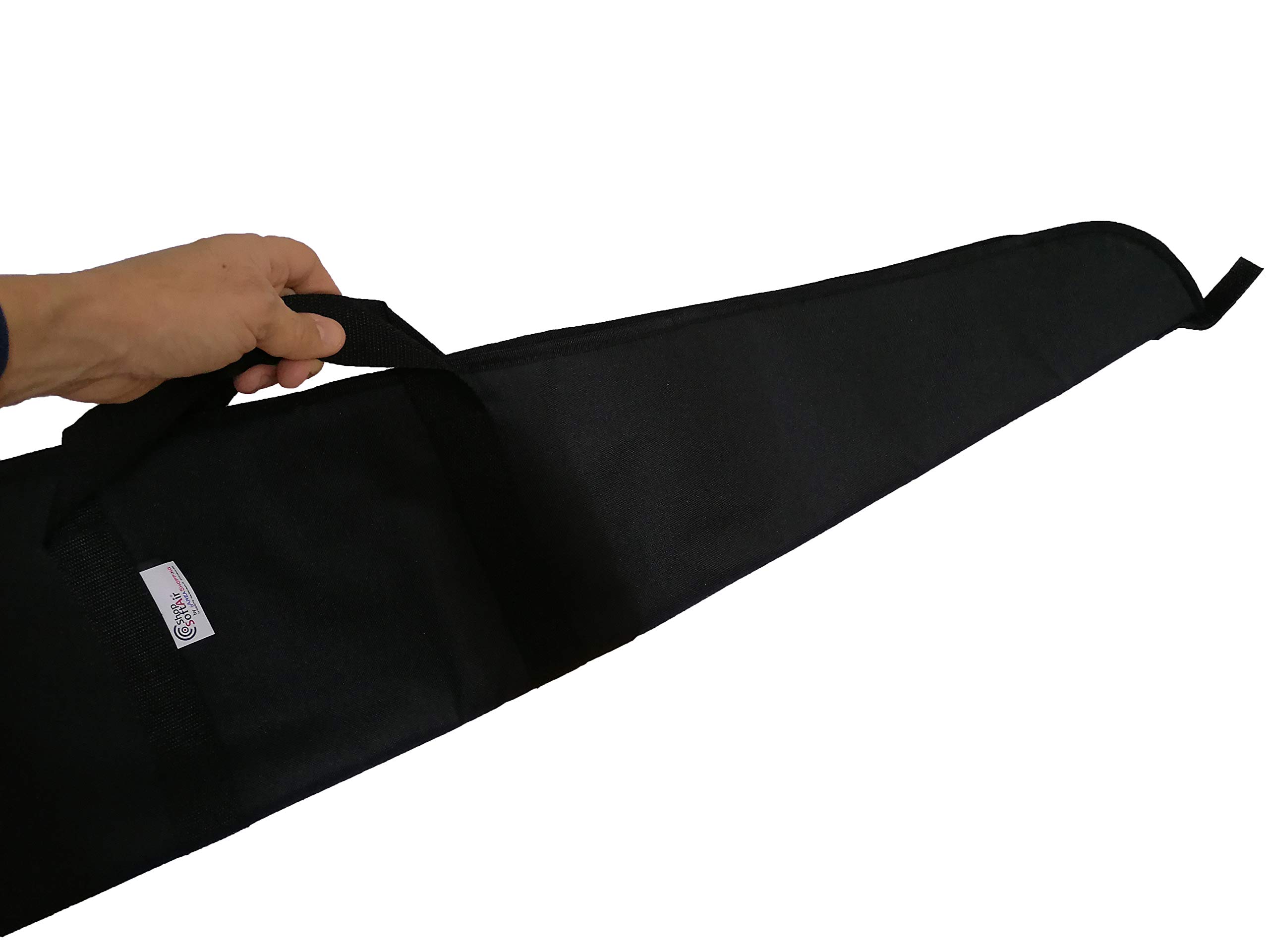 Étui Fourreau Couverture carabine noire transport poignées bandoulière Alpha 122 cm