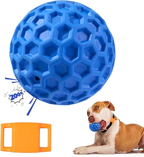 Miniatura 8 de Pelotas chirriantes para perros, paquete de 2 juguetes indestructibles para perros masticadores agresivos de raza grande y media, juguetes duraderos