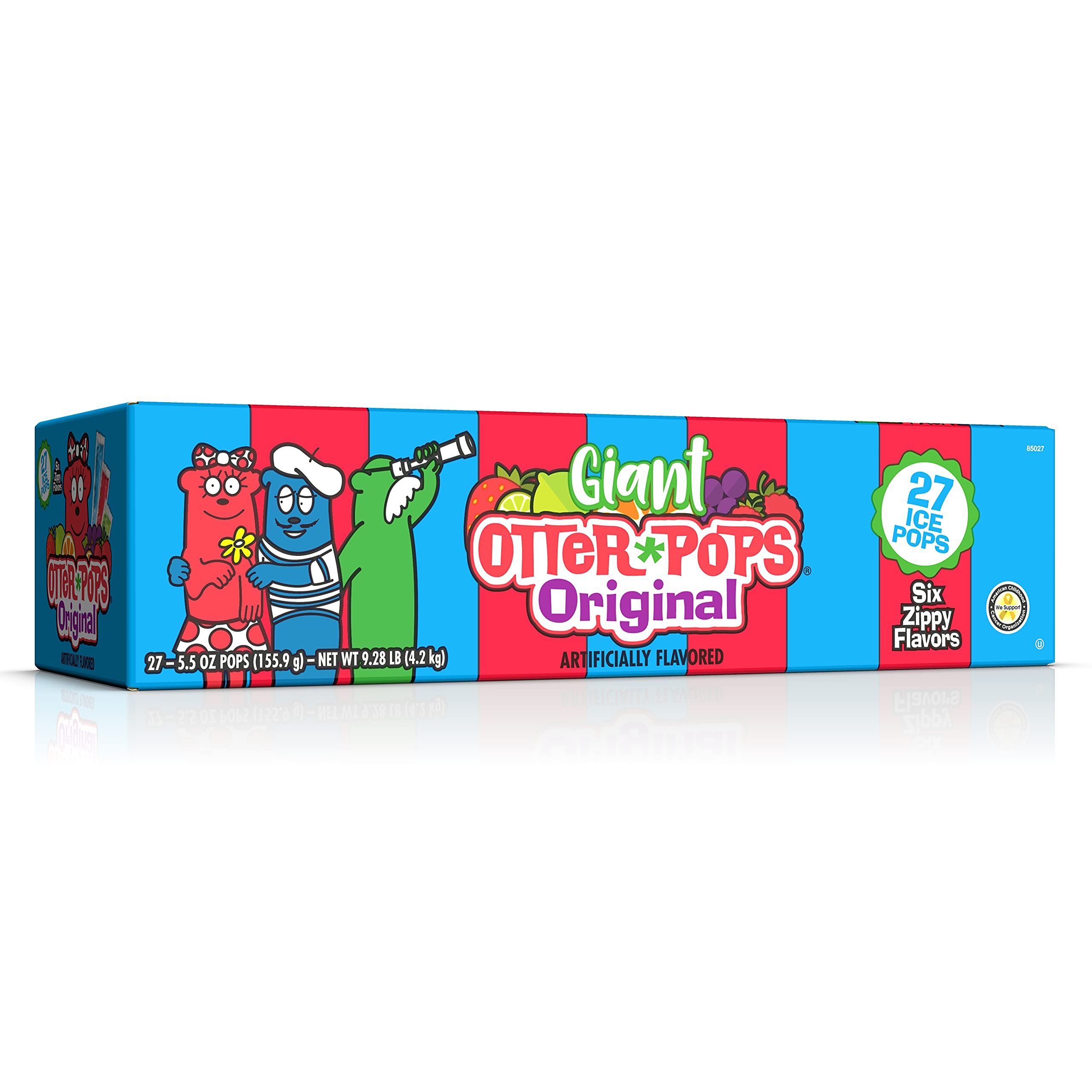 Otter Pops, Giant Original 5.5oz, 27 Ice Pops, Six Zippy Flavors- Buy