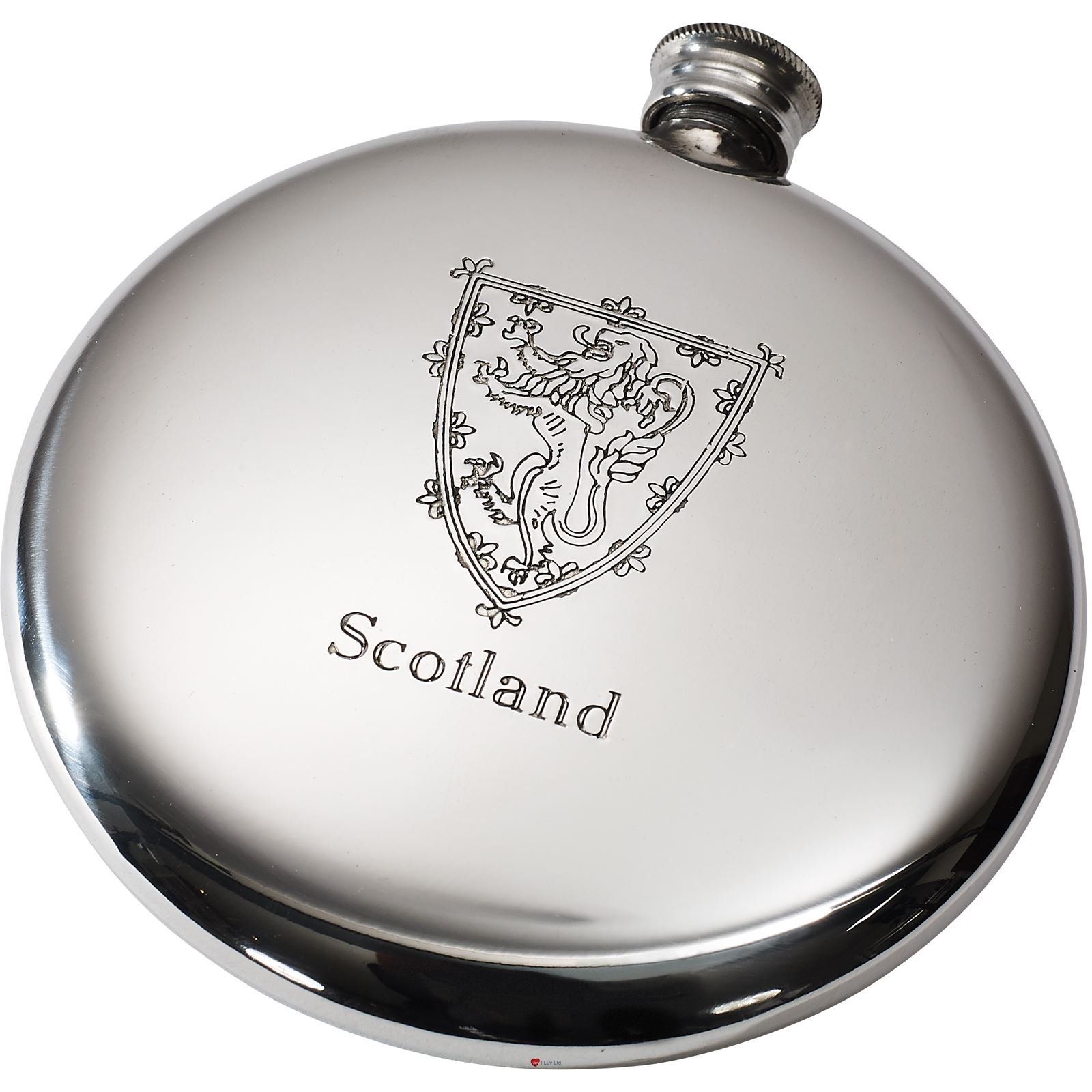 Flasque écossaise ronde 4oz Lion Rampant idéale pour mariages et rando