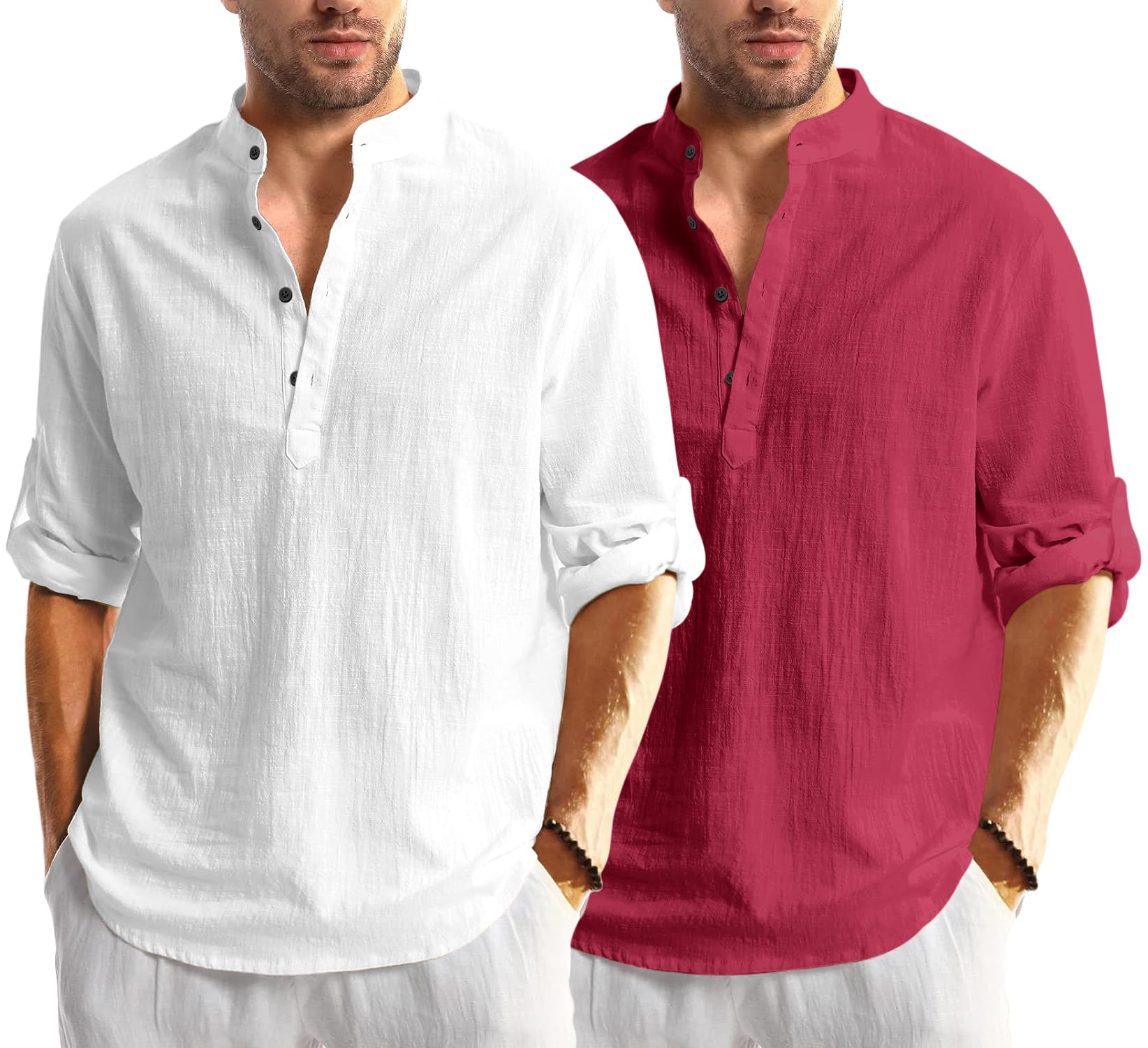 bellstone Men’s Cotton Blend Solid Regular Fit Full Sleeve Short Kurtas | Men's Trendy Short Kurta | Ethnic Stylish Casual Lightweight Summer Kurta for Daily and Occasion Use-picture-13