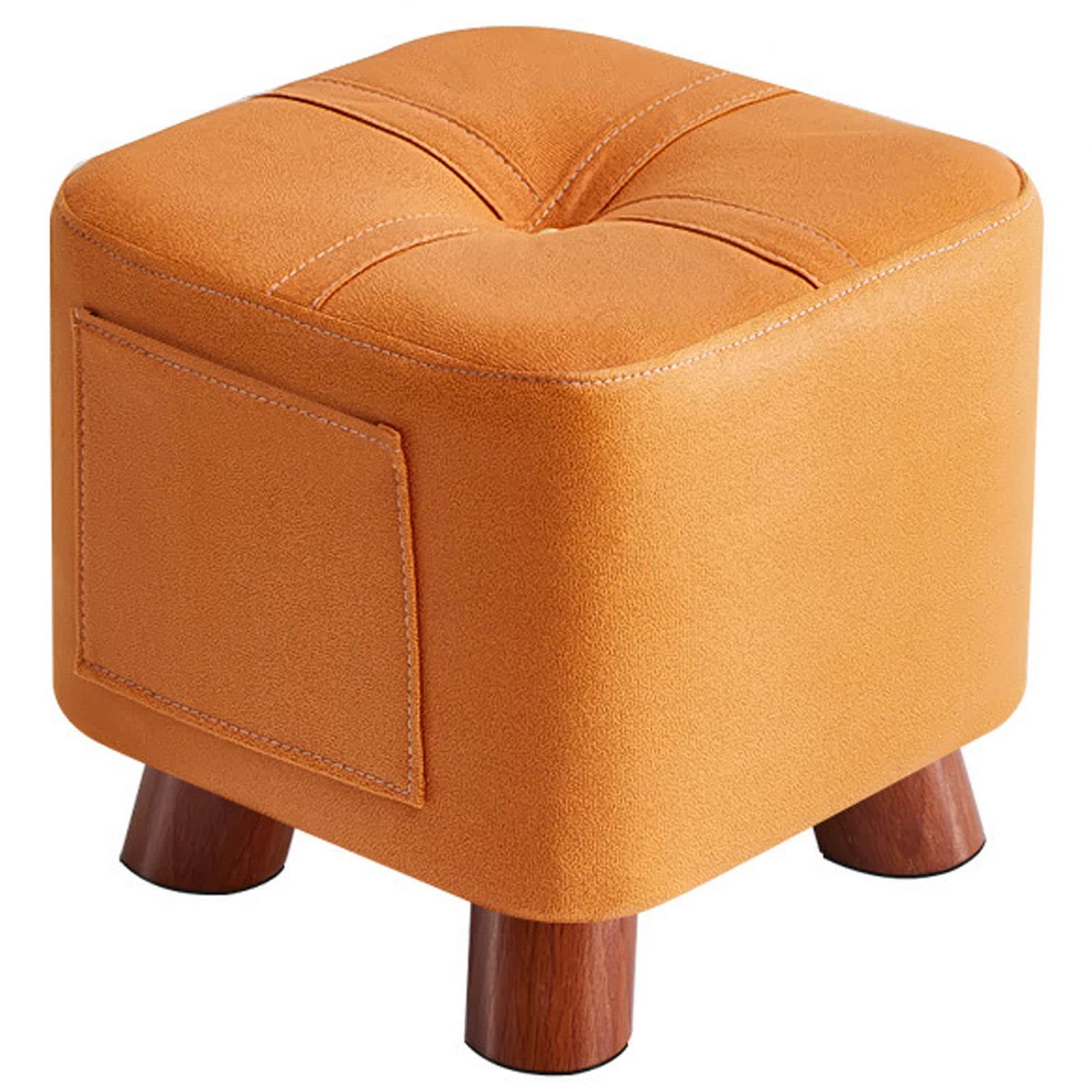 Repose-pieds cubique ottoman coffre de rangement simili cuir assise