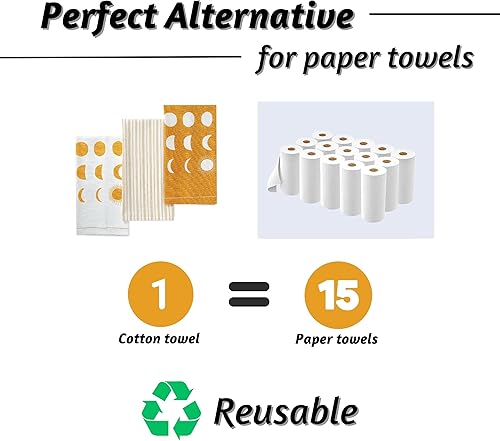 Miniatura 5 de Folkulture Toallas de cocina con lazo para colgar, juego de 3, paños de cocina 100% algodón para secar platos, paños de cocina de 18 x 28 pulgadas o