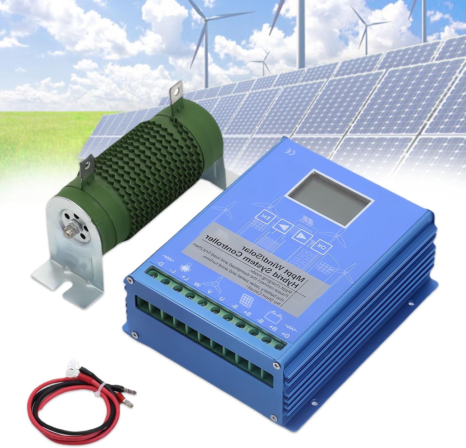 10000w Renewable Energy Controller for Off Grid Wind Solar Hybrid System Hybrid Charge Controller, 12v 24v 48v with Unloading Wind Turbine Generator Solar Panel Automatic Regulator. 48V-13000W