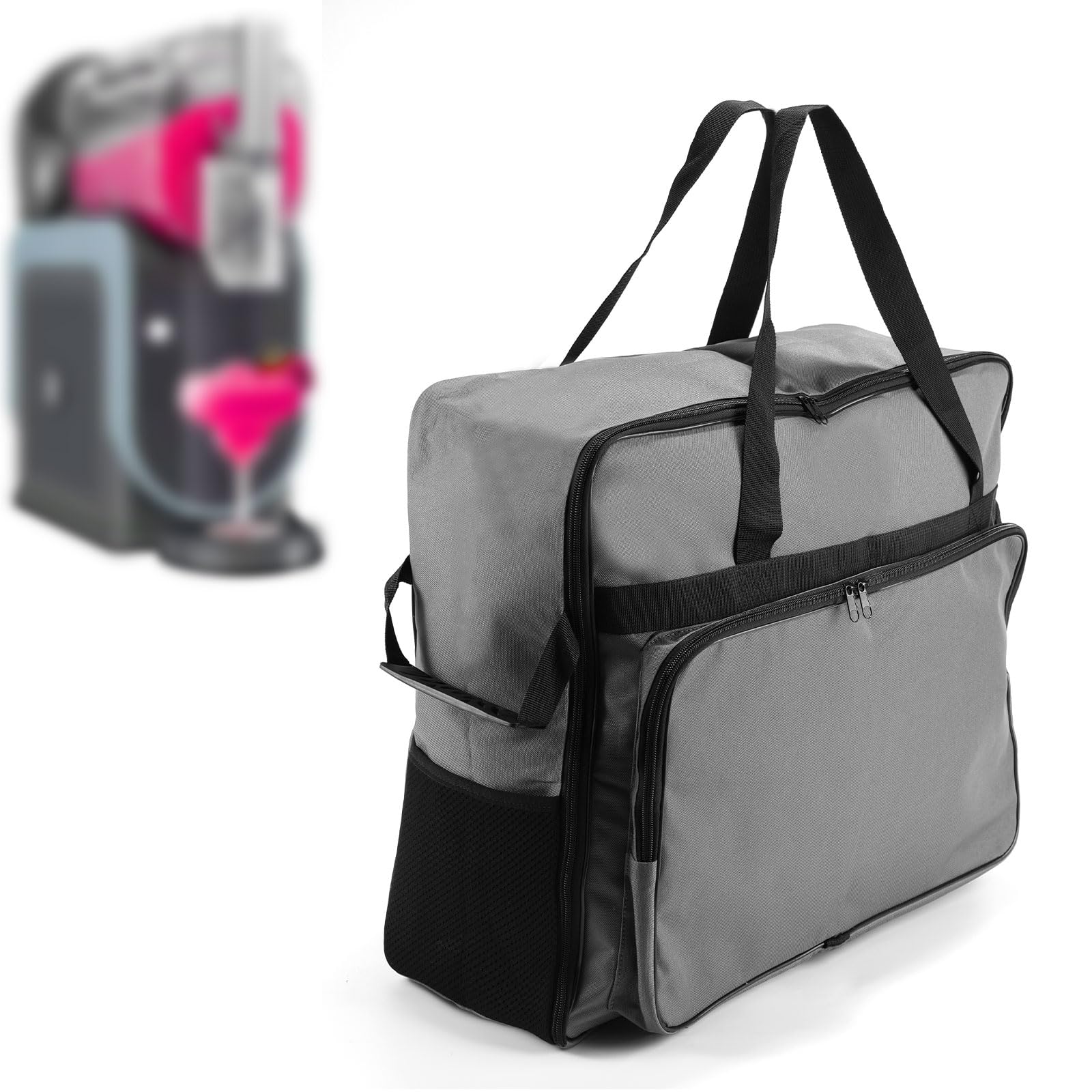 Lyreh Bolsa Máquina Slushi para Ninja SLUSHI FS301, Cubierta Máquina Granizado de Tela Oxford Impermeable Portátil Exteriores con Apertura Frontal Diseño Solo Bolsa(Gris)