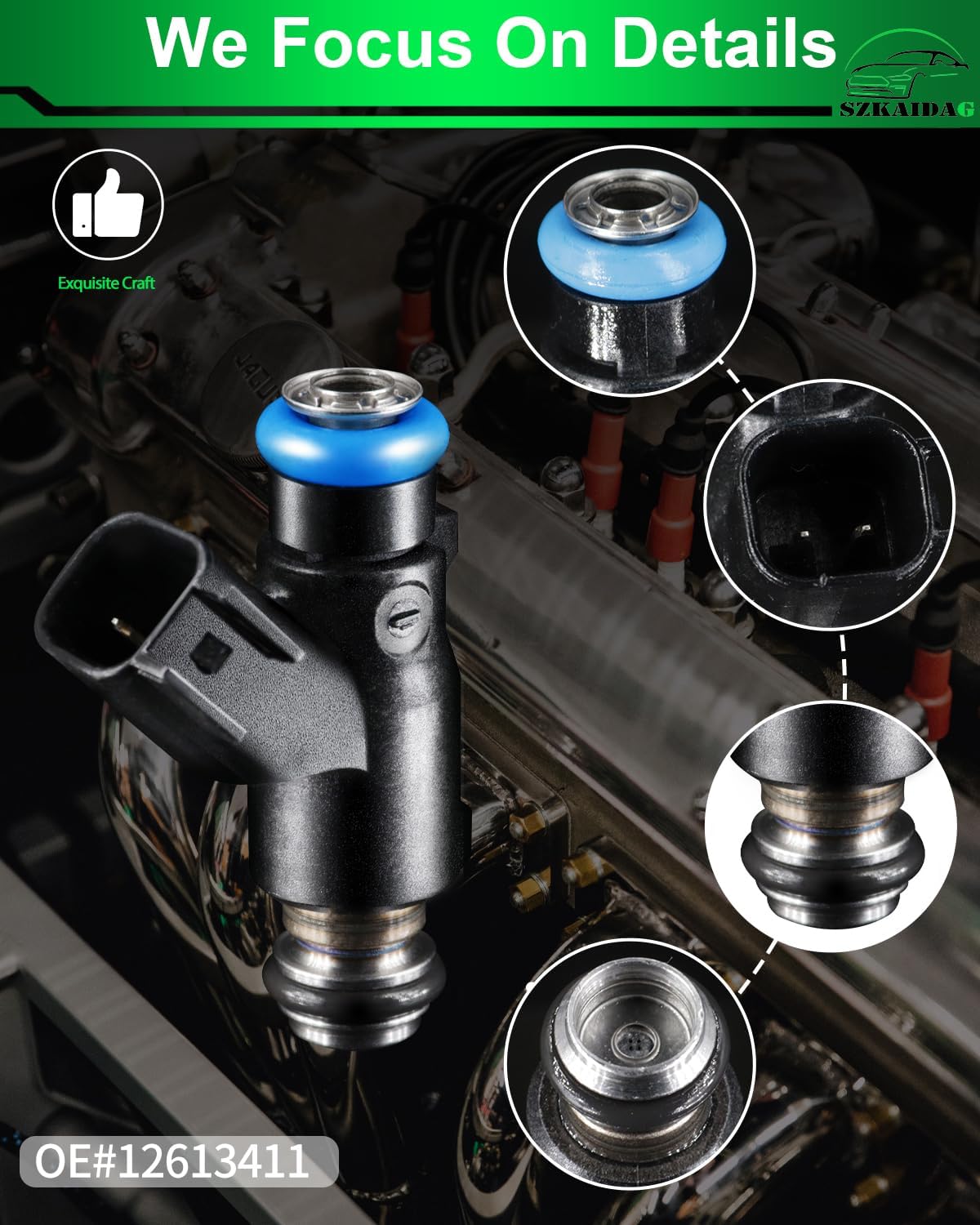 Fuel Injectors for:-Chevy Silverado 1500 Tahoe Suburban AvaLanche for:-GMC Sierra Canyou Savana 2500 3500 Yukon 4.8L 5.3L 6.0L 2010 2011 2012 2013 for:-Humeer H3T OE#12613411 FJ1061