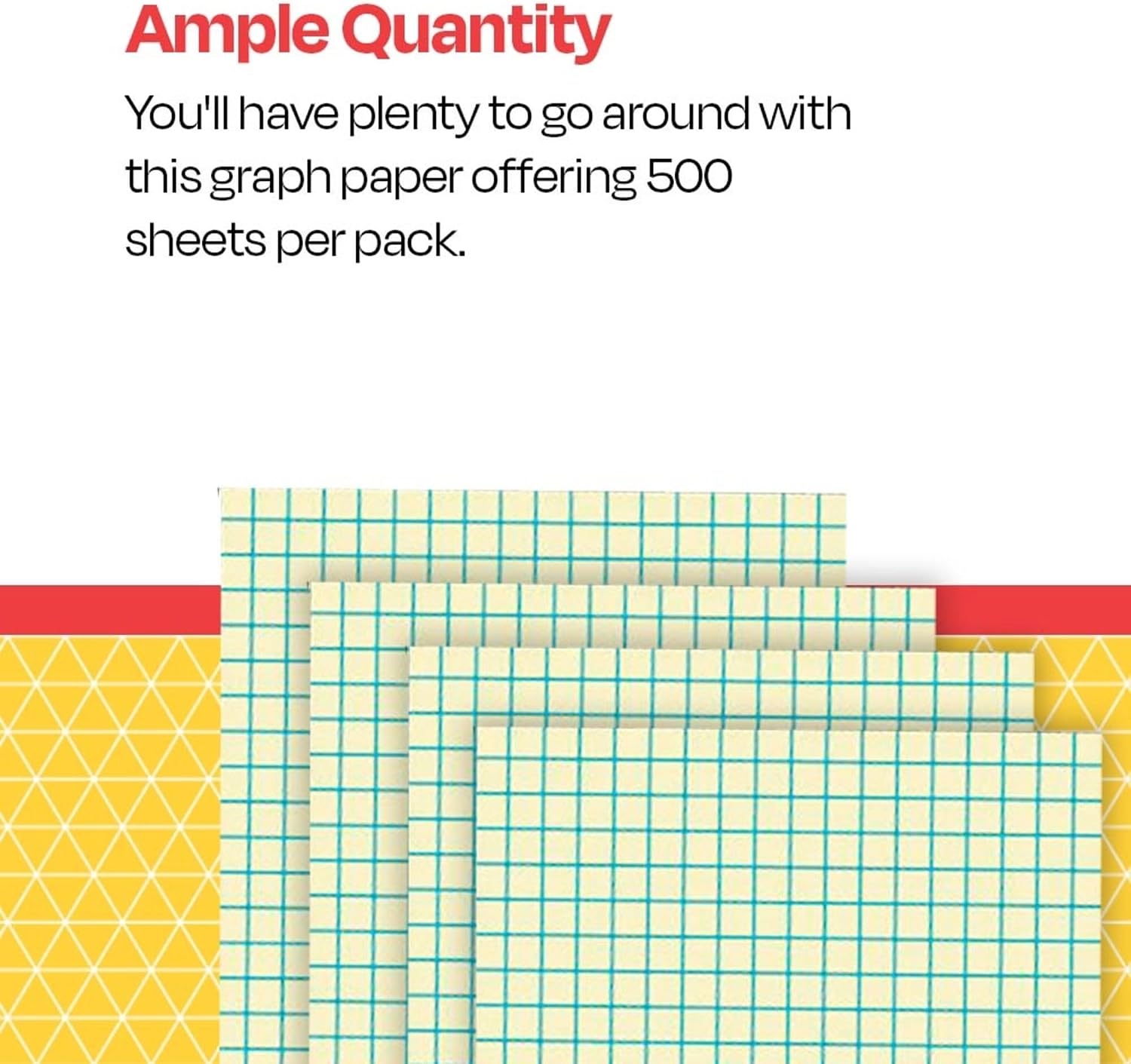 School Smart 85478 Cross Ruled 1/2 inch Drawing Paper - 9 x 12 inches - Ream of 500 - Manila