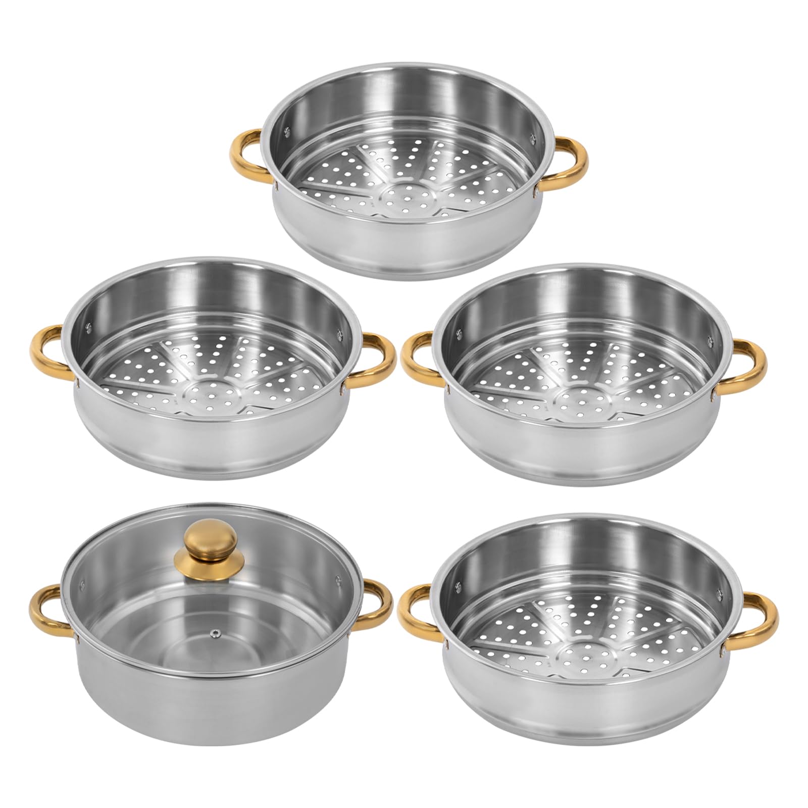 Mantowarka Cuiseur Vapeur, Avec Couvercle En Verre, En Acier