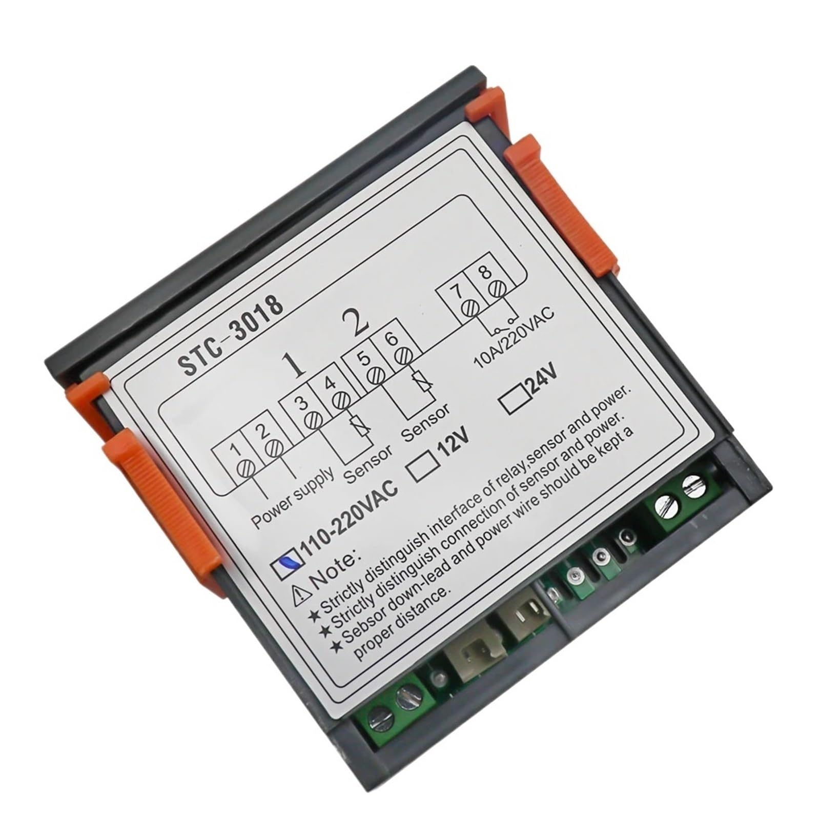 STC-1000 STC-3008 STC-3018 STC-3028 LED Digitaler Temperaturregler Thermostat Temperaturregler Inkubator 12V 24V 110V 220V (Size : STC-3008 DC 12V)