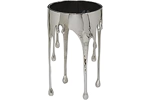 Deco 79 Contemporary Aluminum Accent, Side Table 16" x 16" x 25"