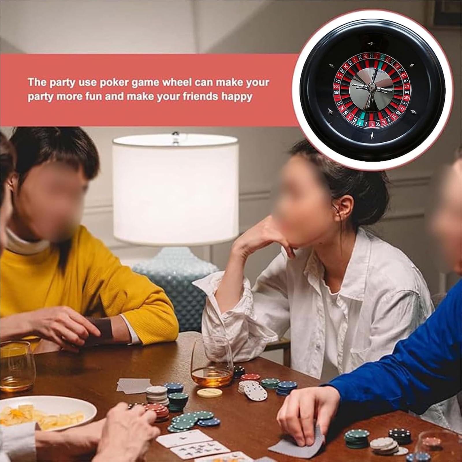 Generico Ruota della Roulette in Legno Quadrante Digitale da Gameplay Diversificato Migliora L'interattività Gioco da Tavolo Roulette Russa per Feste da Bar Club Riunioni di Famiglia