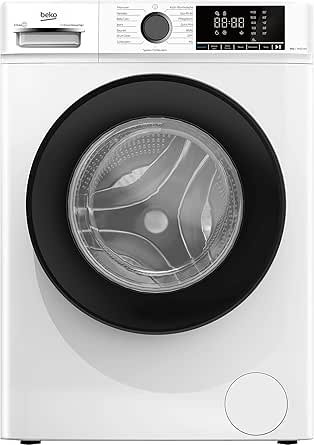 Beko BM3WFOE841PSA freistehende Waschmaschine, Waschvollautomat, 8 kg, Schleuderwahl 1400 U/min, AddXtra, SteamCure, Coldwash Wasser-& Zeitersparnis, Weiß