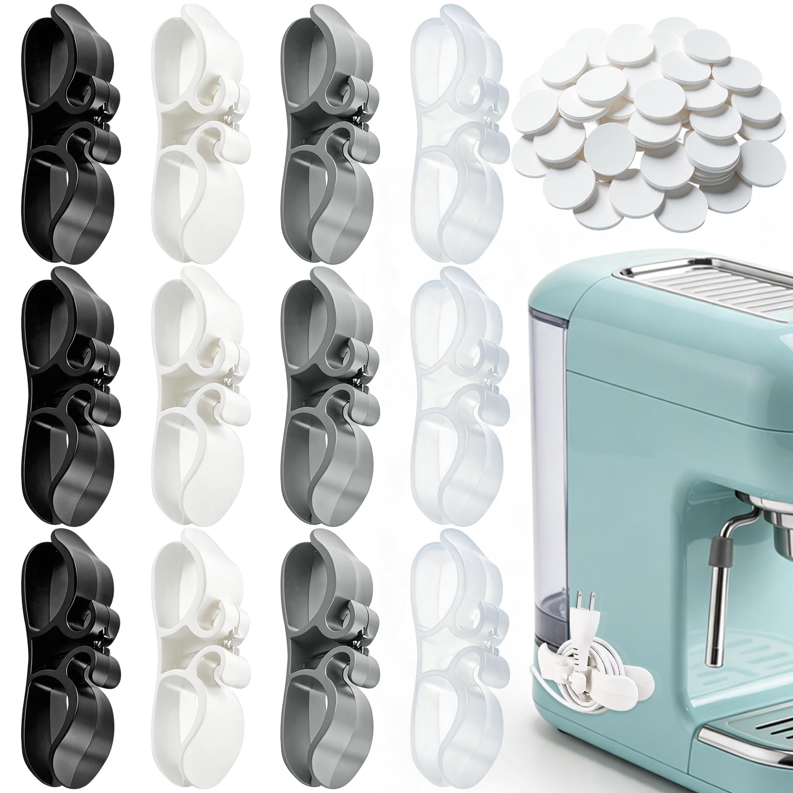 Celepoir 12 Pcs Cord Organiser for Kitchen Appliances, Appliance Cable Tidy