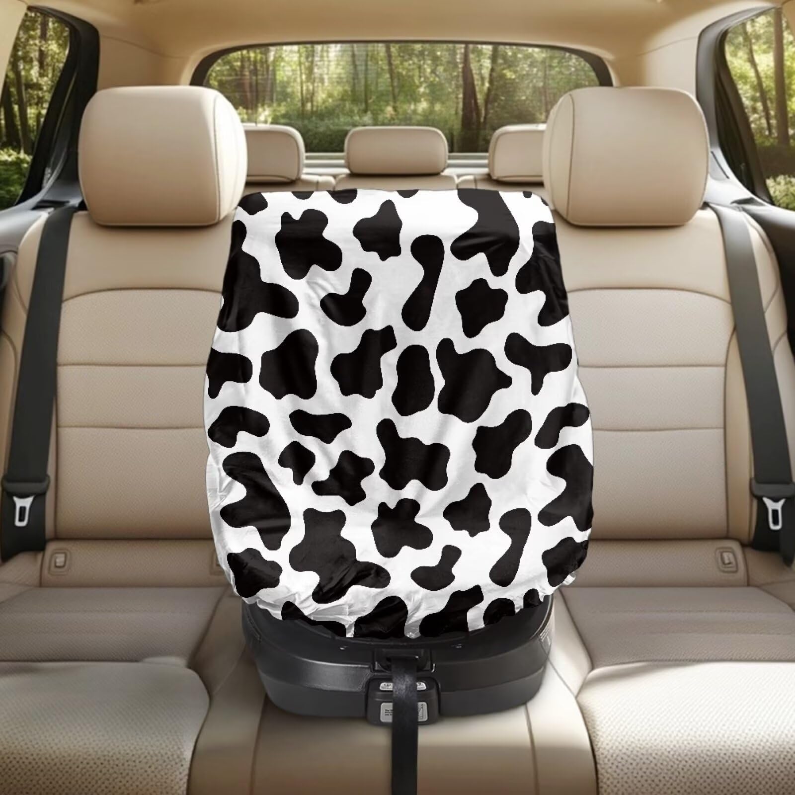 KEIAHUAN Cow Theme Car Seat Sun Shade Covers for Babies Car Seat Covers Canopy Infant Car Seat UV Protection Cover Protector Keeps Your Toddler Baby Seat at a Cool Temperature Baby Travel Accessories