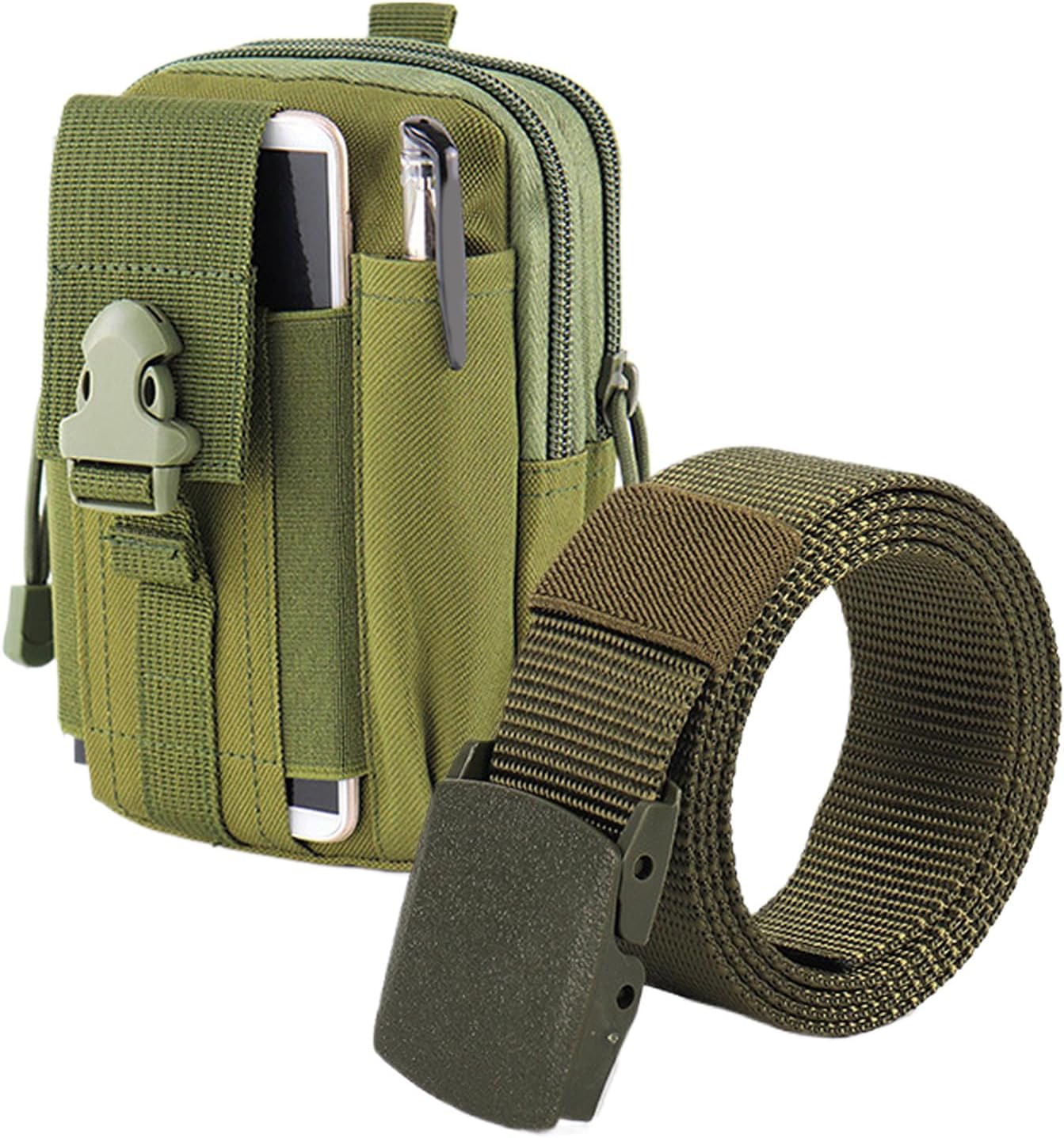 Mens Fanny Pack,Outdoor Waist Bag Fanny Pack Utility Belt – Waterproof Large Capacity Phone Case Wallet Pouch Gadget Pocket with Belt for Men Women Tools