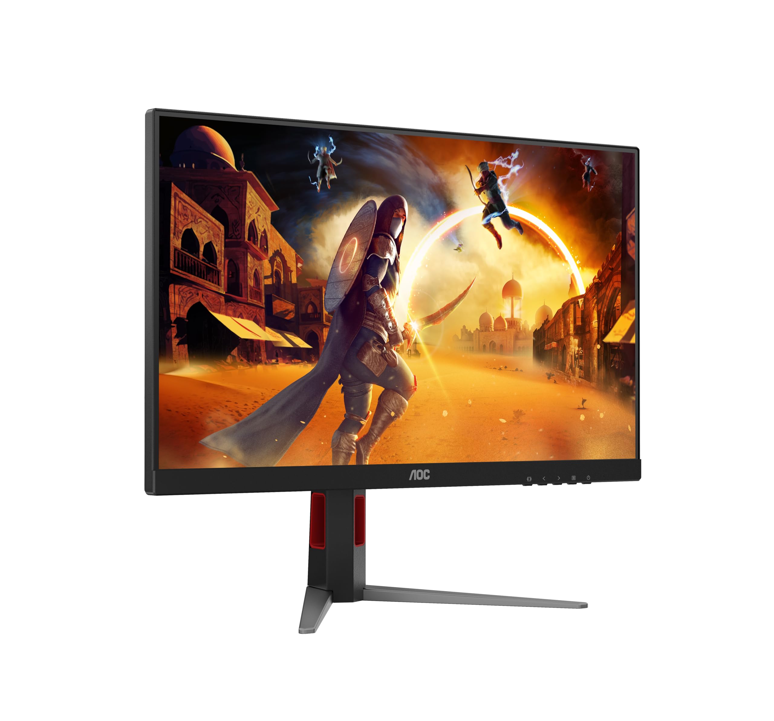AOC 24G4 24 inch Gaming Monitor FHD Fast IPS, 180Hz Refresh Rate, Wide Color Gamut-sRGB 126%, HDR10, 1.0ms MPRT, G-Sync Compatible, HDMI 2.0and Display Port for Gaming, Height Adjustable Stand