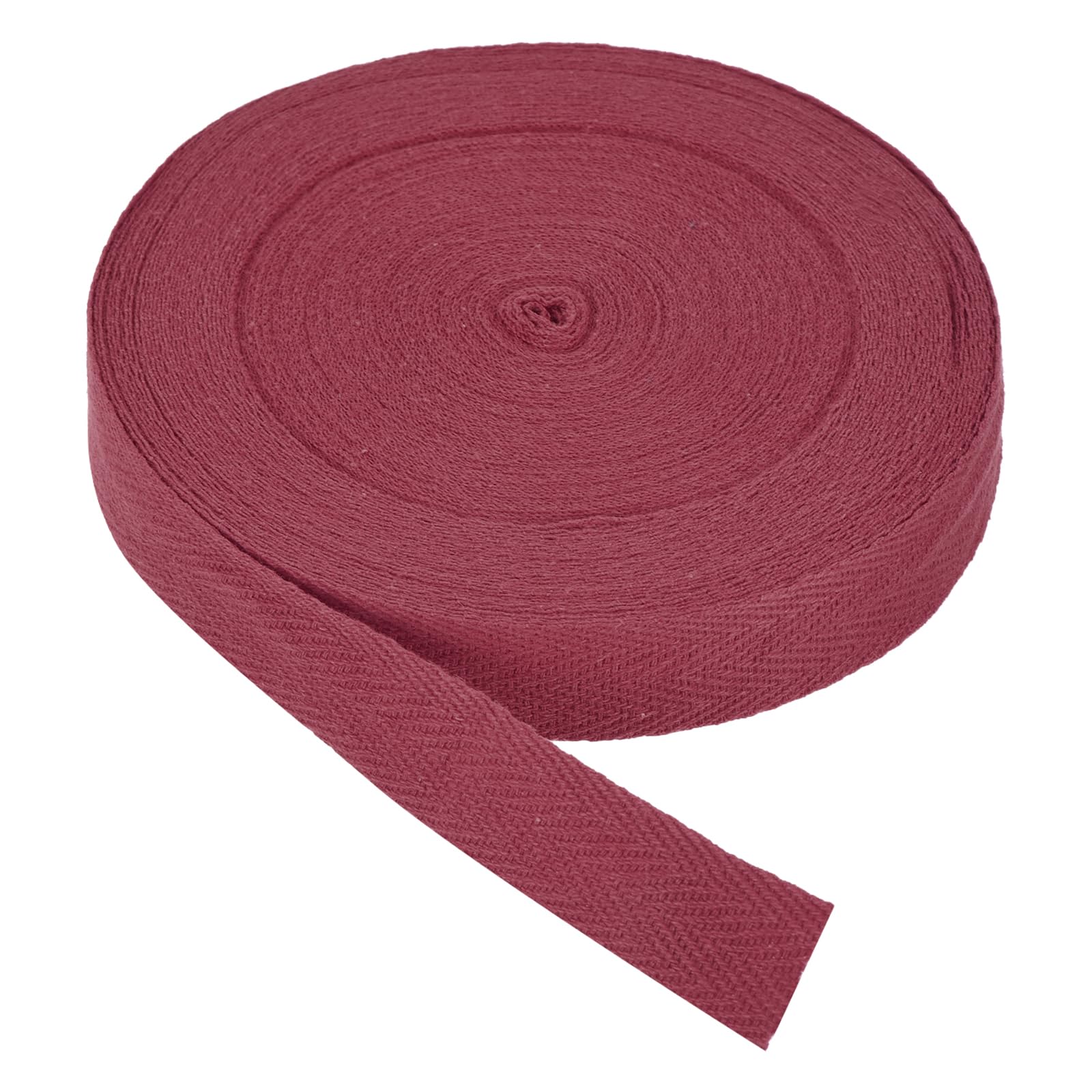 PATIKIL Cotton Twill Tape 20mm(3/4") 25 Yards Cotton Ribbon Bias Binding Tape Herringbone Webbing Trim for Sewing Gift Wrapping Craft DIY Vermilion