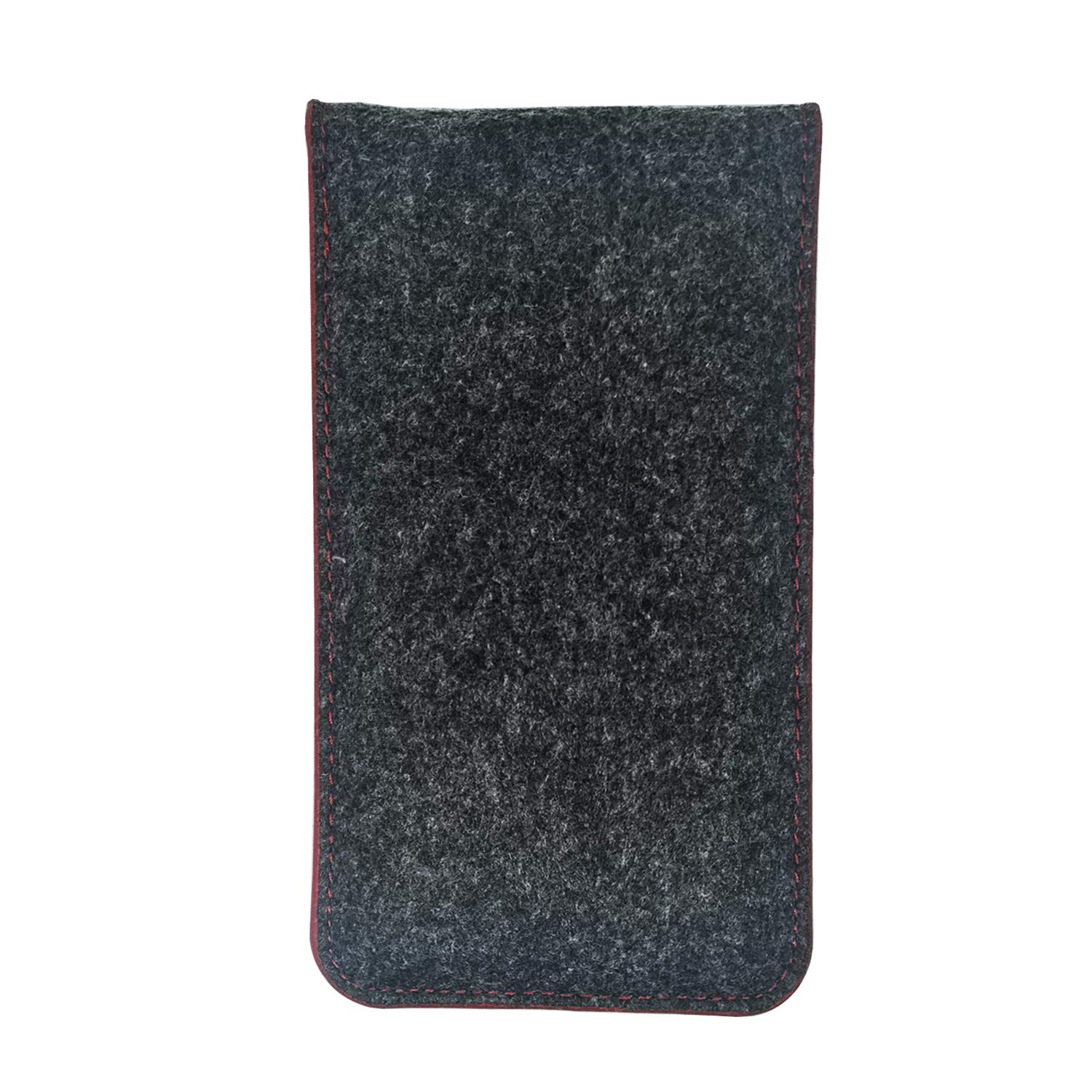 Custodia In Feltro Per Motorola RAZR 2019, Grigio Scuro Con Bordo Blu, K-S-Trade