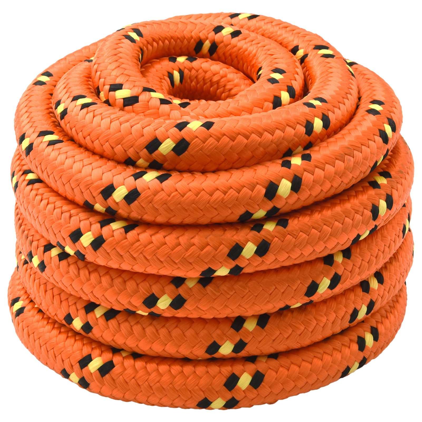 Bootsseil 10 m × 5 cm orange PP, wasserdicht, UV-beständig, schwimmfähig | Leicht, schwimmfähig, UV- und wetterbeständig, für Boot, Camping, Ladungssicherung