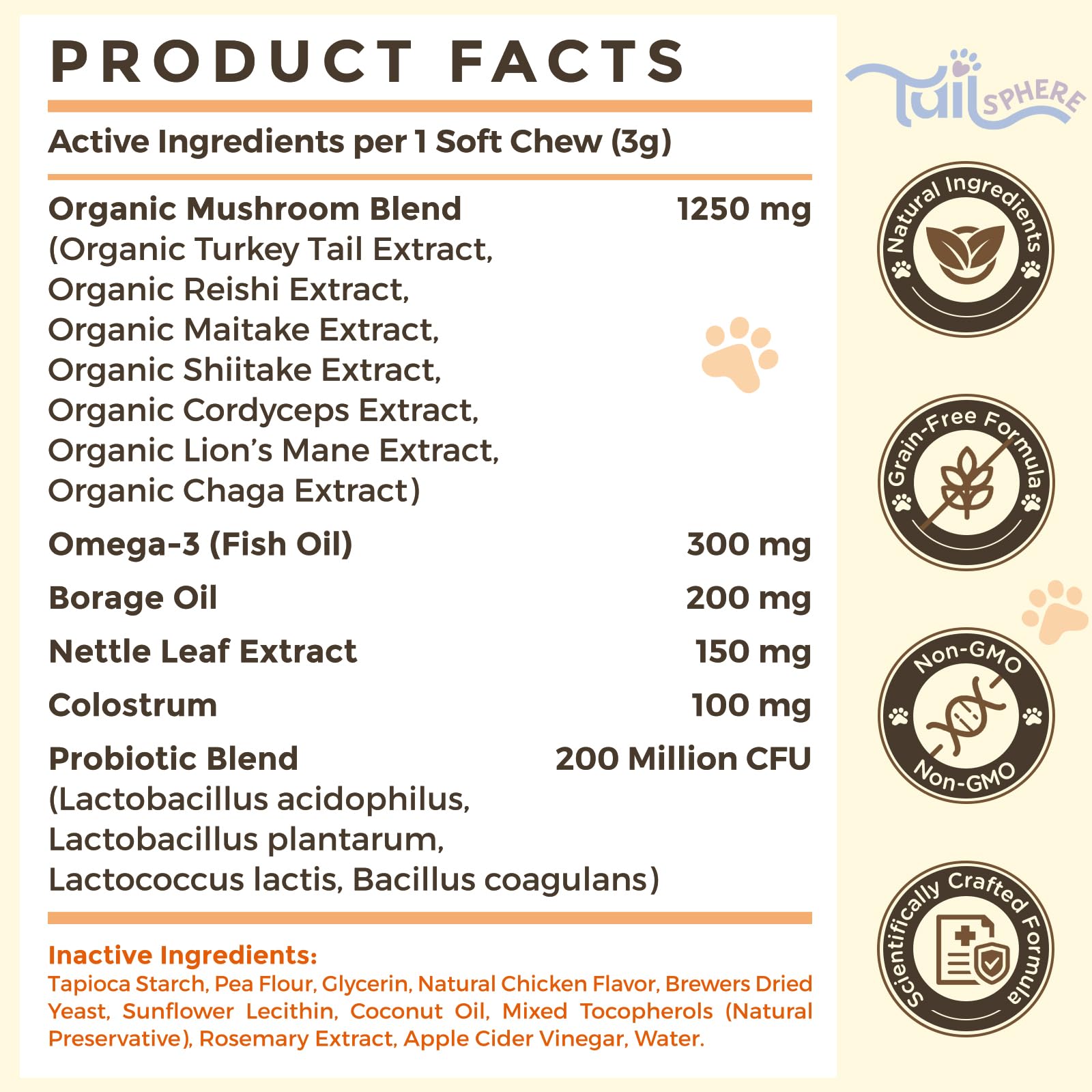 Turkey Tail Mushroom for Dogs & Cats, Immune & Gut Mushroom Chews for Dogs — Amazon image 8