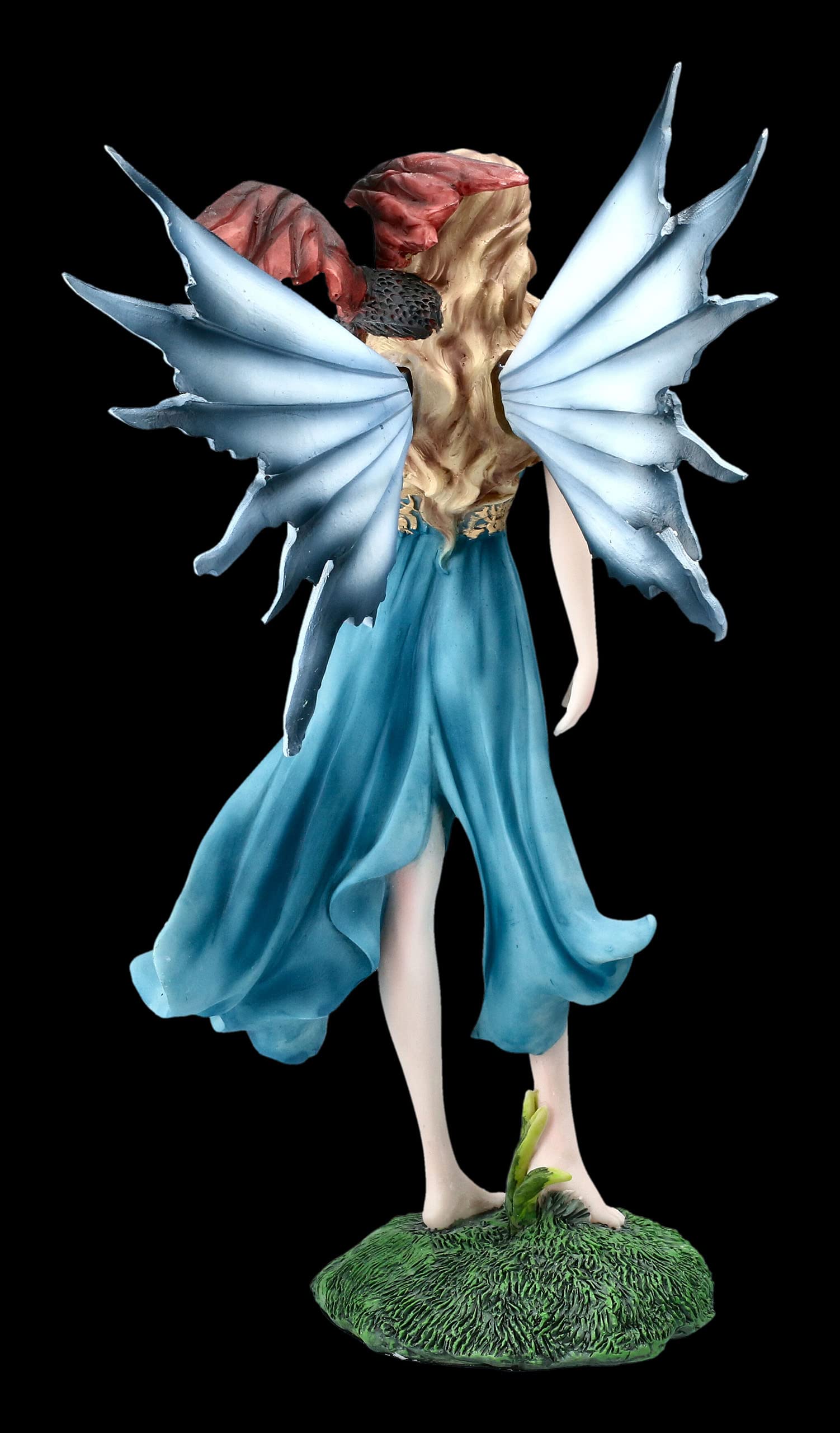 Figurine elfe - Kalia avec dragon sur épaule | Fantasy Statue Fairy