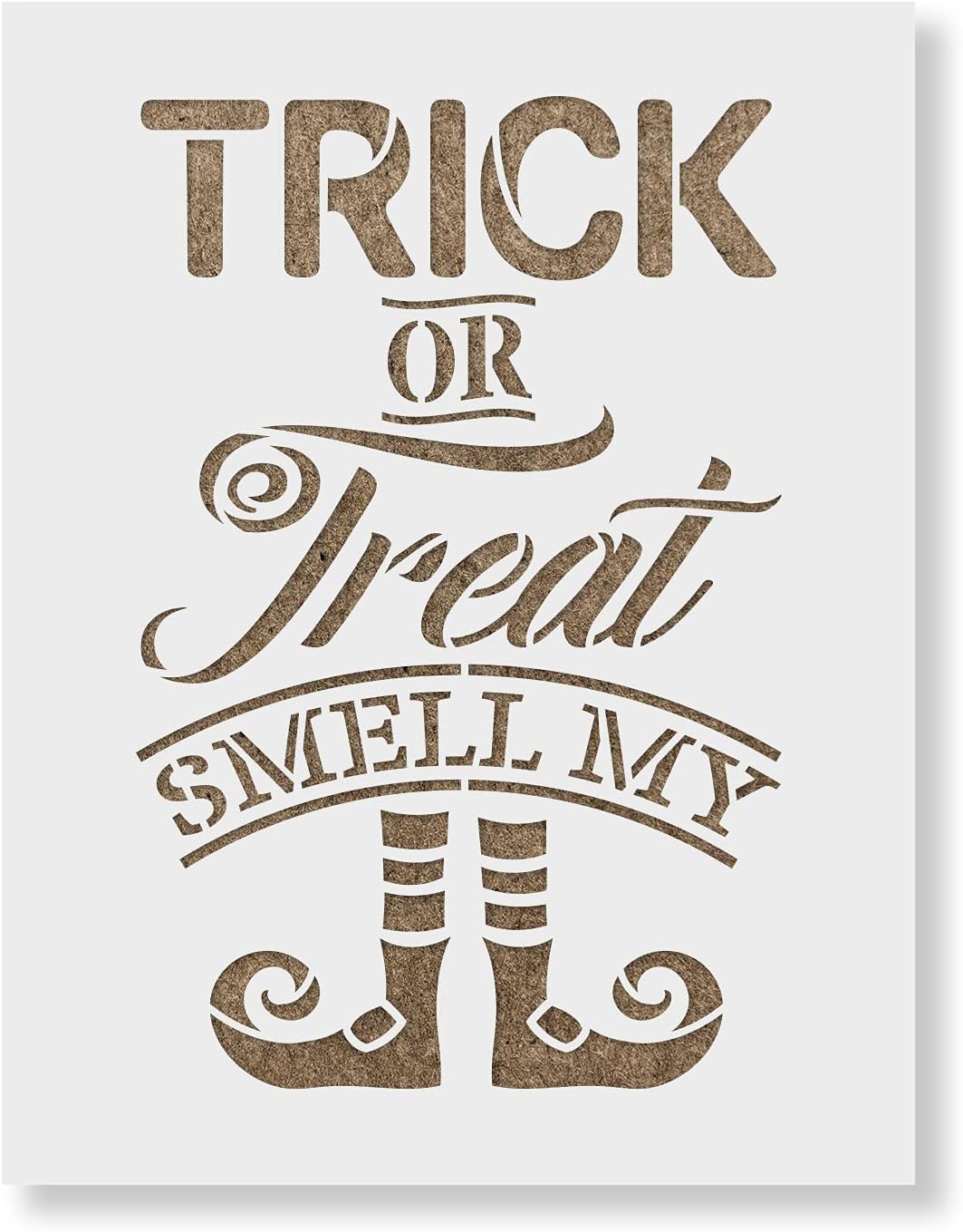 Smell My Feet Stencil - Halloween Decorations, Stencils for Canvas, Halloween Stencils, Enhance Fright Night with Spooky