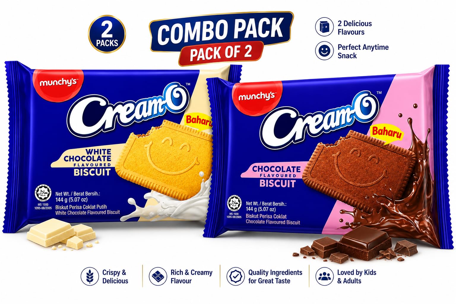 Munchy's Cream-O Chocolate Flavoured Biscuits Pack of 2