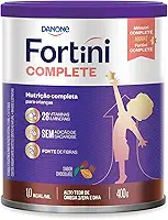 Fortini Complete Chocolate, Suplemento Infantil, 28 Vitaminas e Minerais, Fonte de Fibras e Ômega 3, 400g