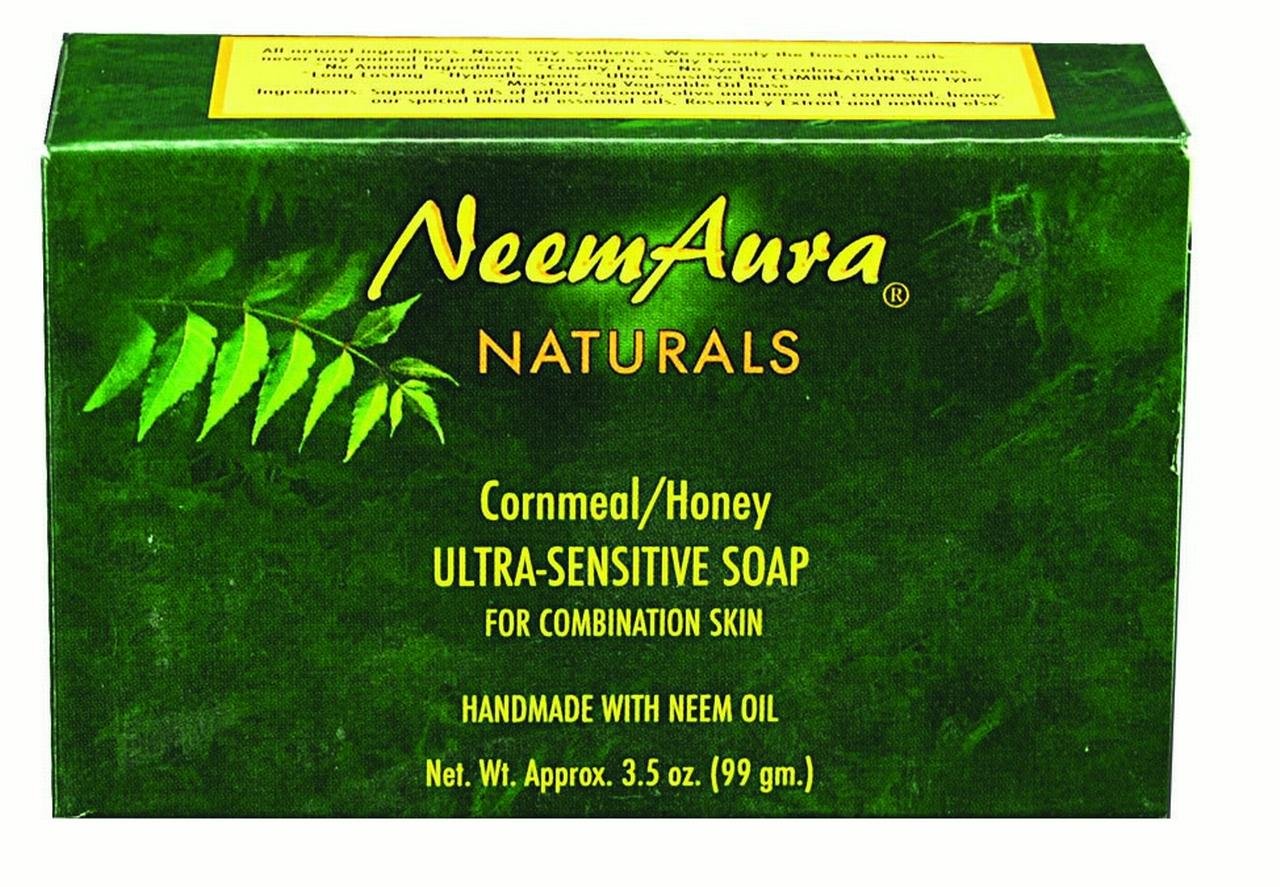 NEEMAURA Neem Aura Ultra Sensitive Soap Cornmeal Honey - 3.5 oz