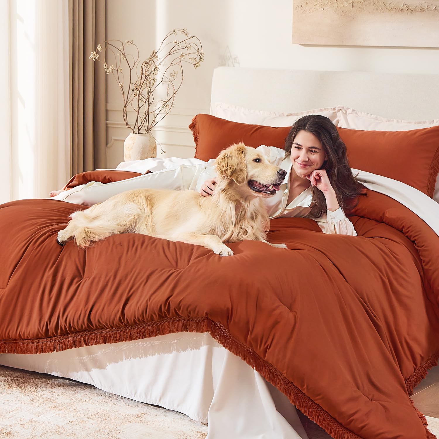 Dekbedset met print - 2-persoonsbed - BIEGE - Kiabi - 25.00