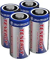 Vista 8 de Tenergy Batería de litio CR123A de 3 V, baterías de celda CR123A de alto rendimiento de 1500 mAh con protección PTC para cámaras, baterías CR123A