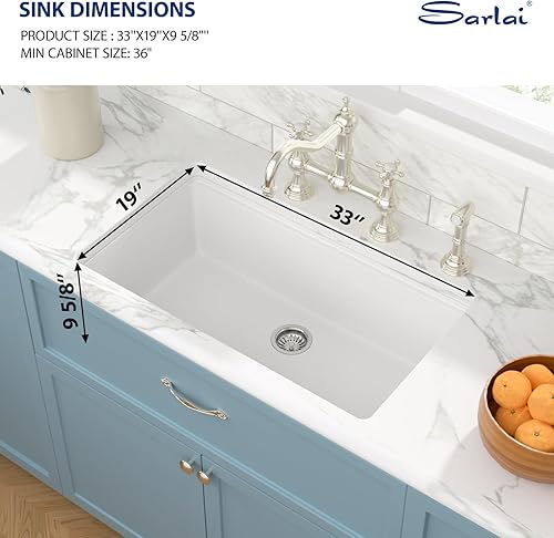 Miniatura 76 de Sarlai Fregadero de cocina negro de 18 x 18 pulgadas, fregadero de estación de trabajo de preparación de barra de 18 x 18 pulgadas, fregadero