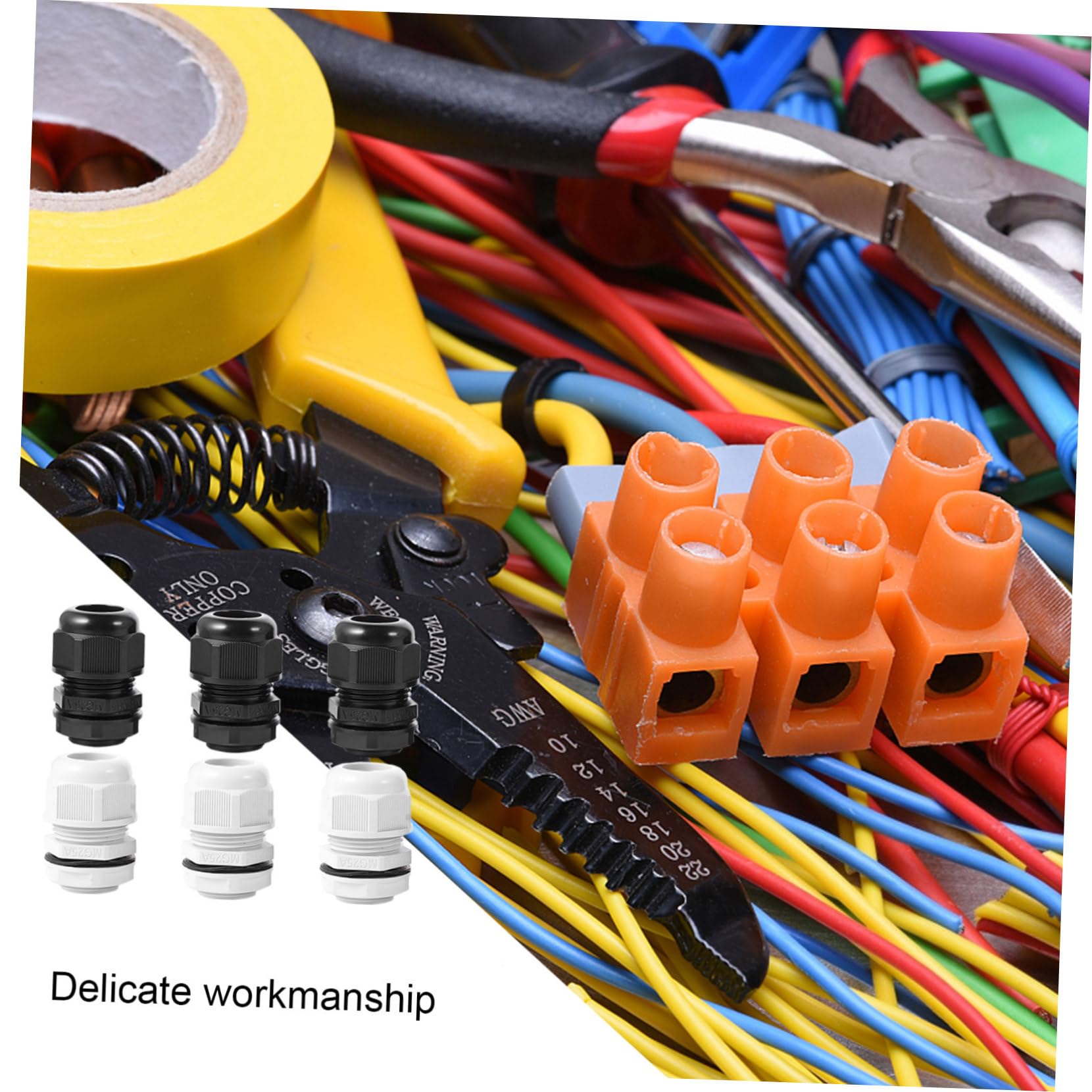 SHINEOFI 40piezas Prensaestopas Conector De Cable Para Conector Estanco Para Prensaestopas De Plástico Cables