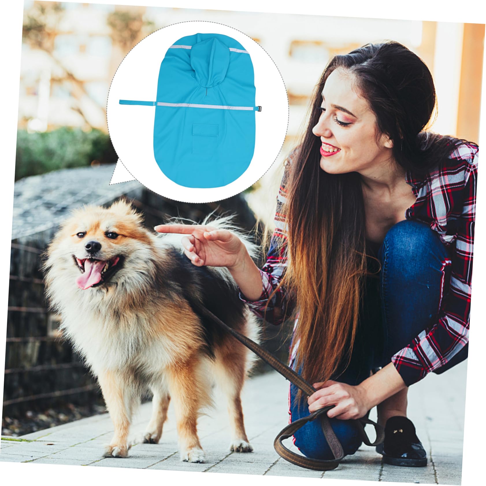 Milisten Reflective Dog Raincoat Waterproof and Breathable Medium Dogs Outdoor Pet Clothing